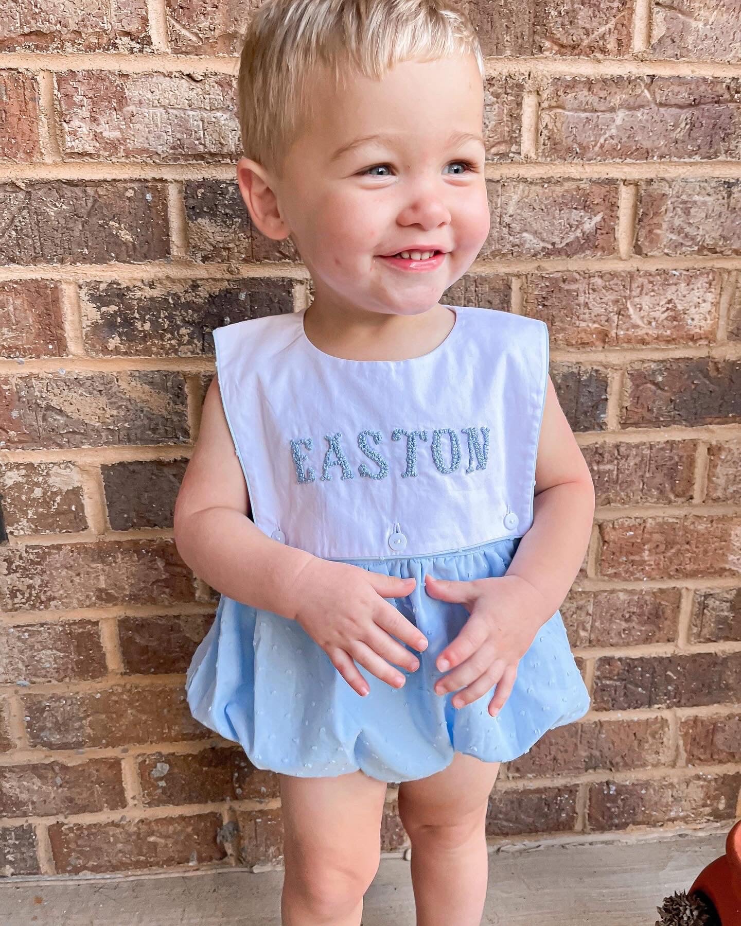 Boy’s French Knot Name Bubble will say MAMA’S BOY (can not personalize)