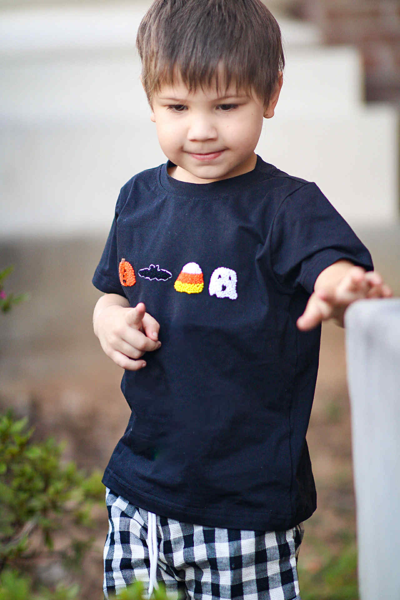 Boy’s Halloween Linen Short Set
