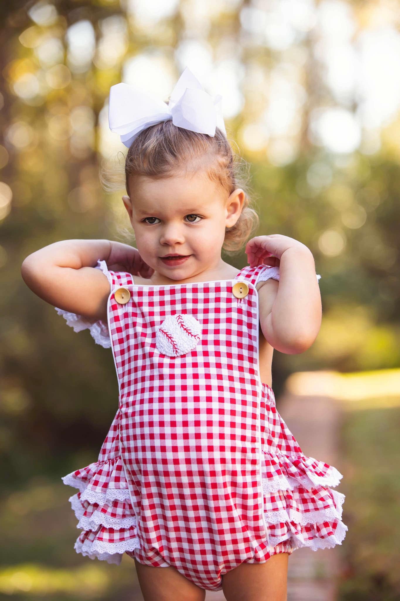 Girl’s French Knot Baseball Bubble