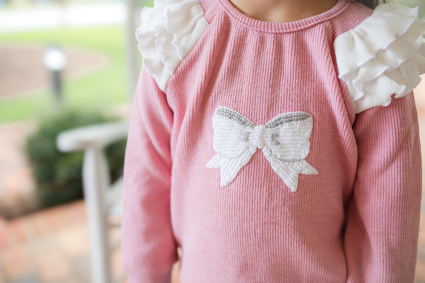Girl’s Crochet Bow Sweater