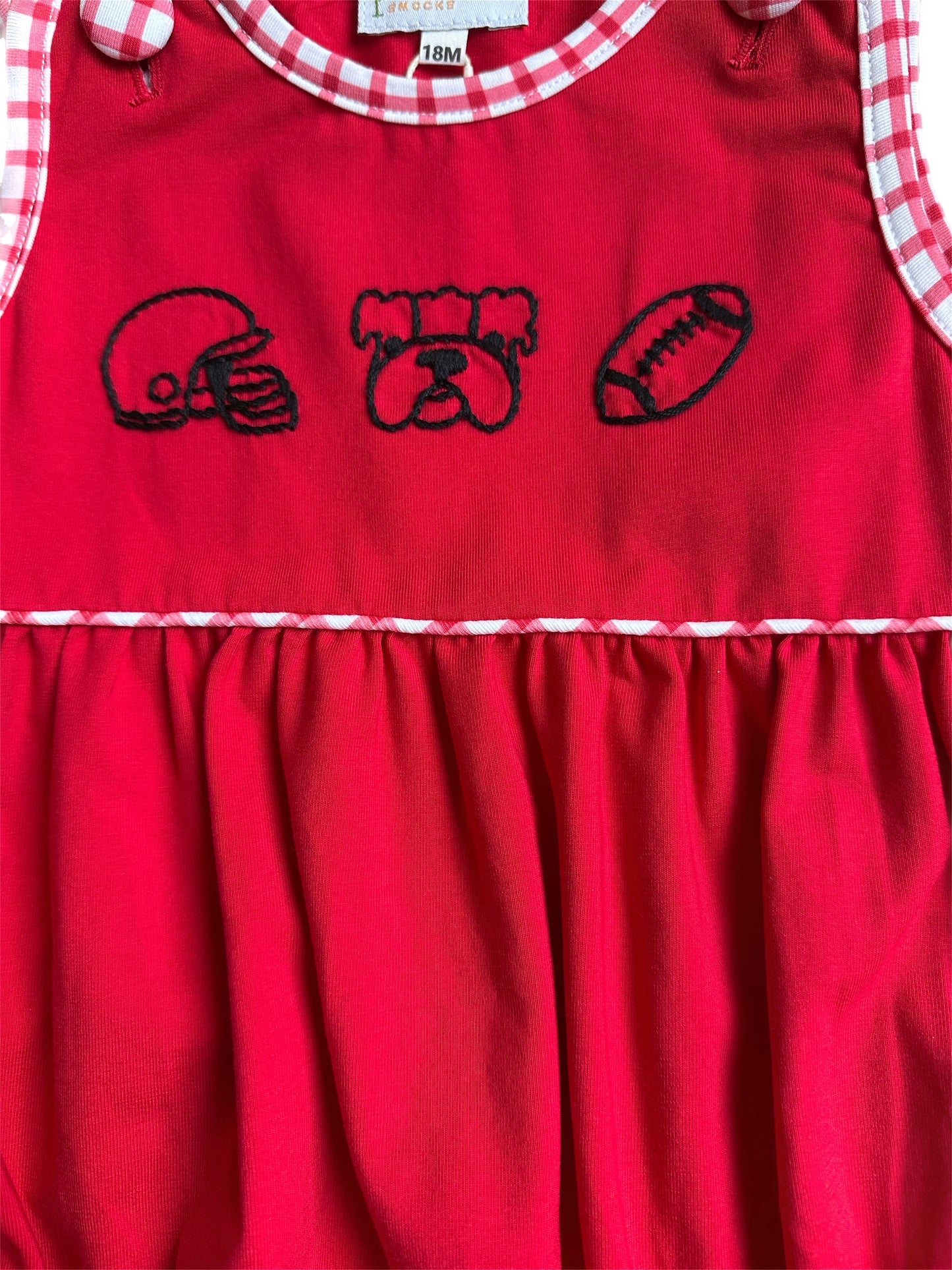 Embroidered Bulldog Football Bubble