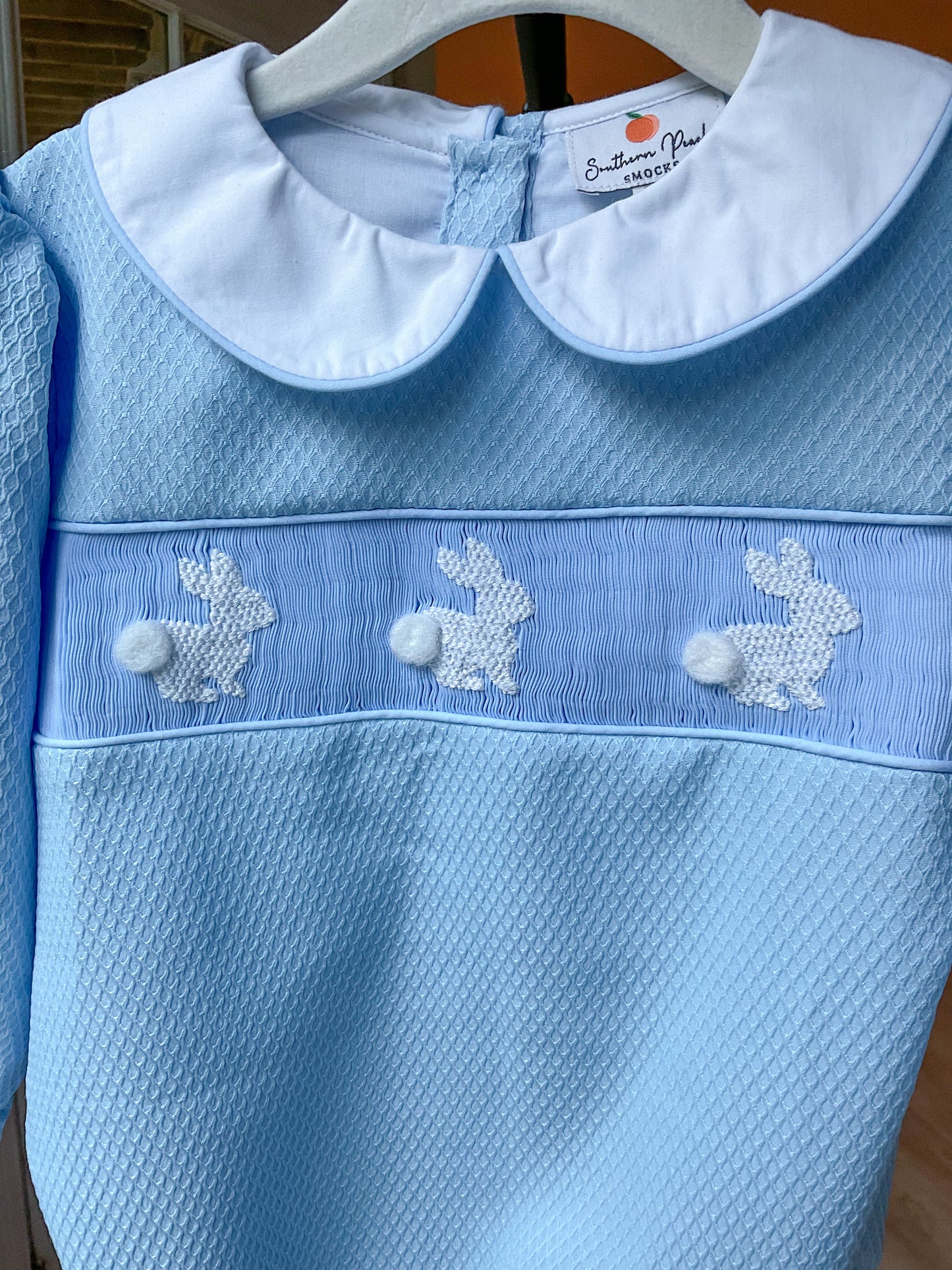 Boy’s Smocked Bunny Bubble