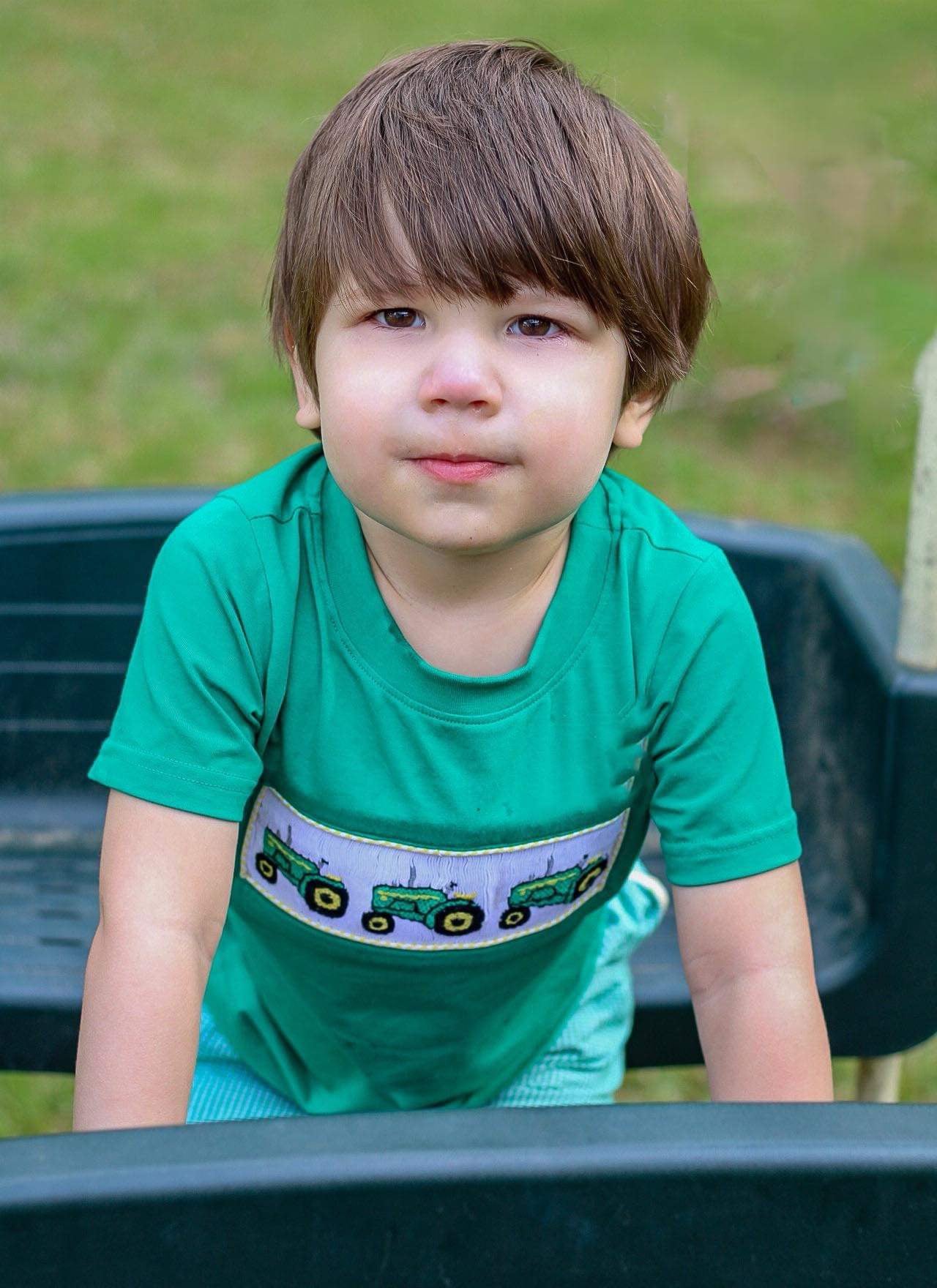 Boy’s Smocked Tractor Short Set