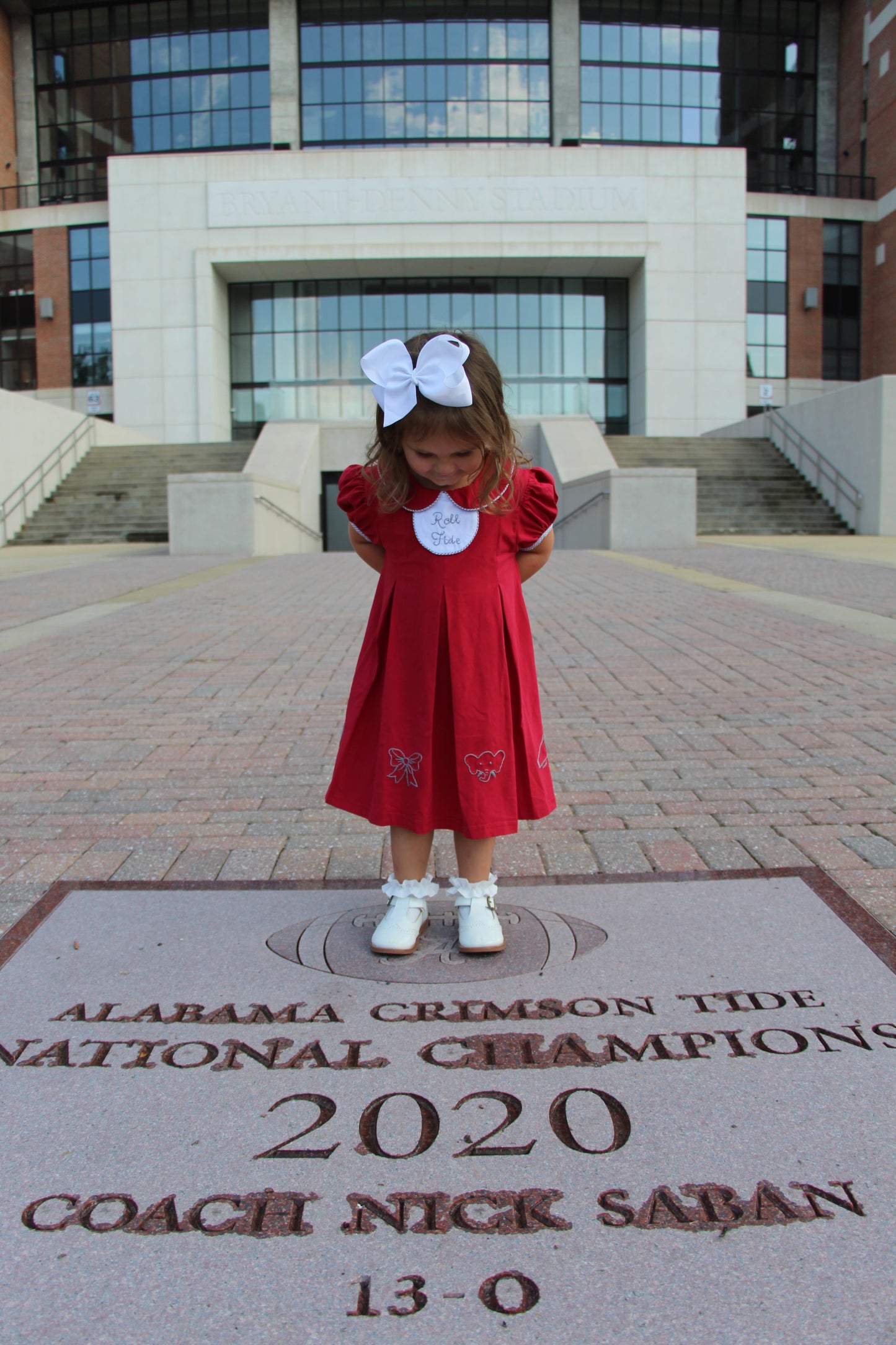 Embroidered Elephant Football Dress