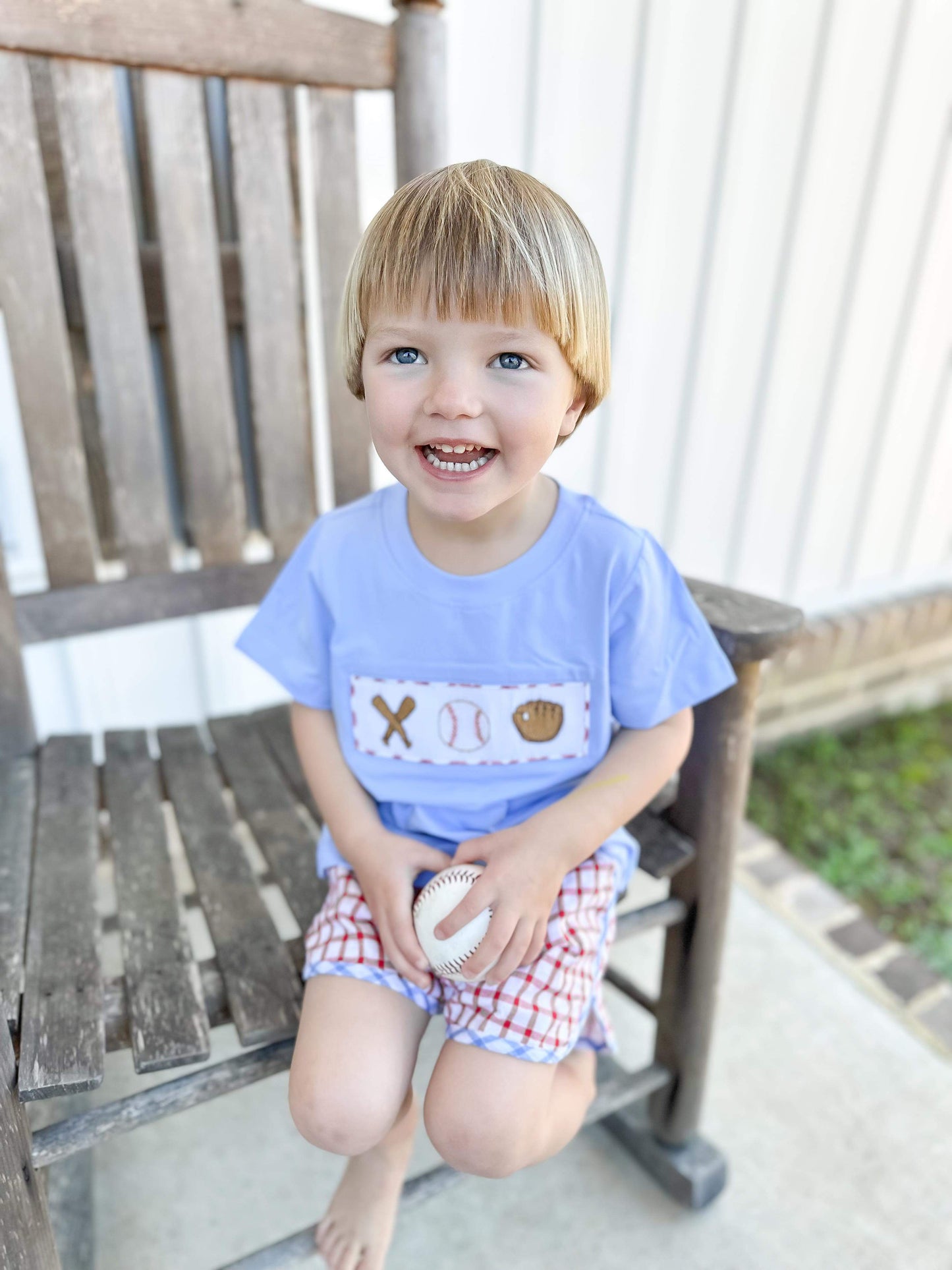 Boy’s Smocked Baseball Short Set