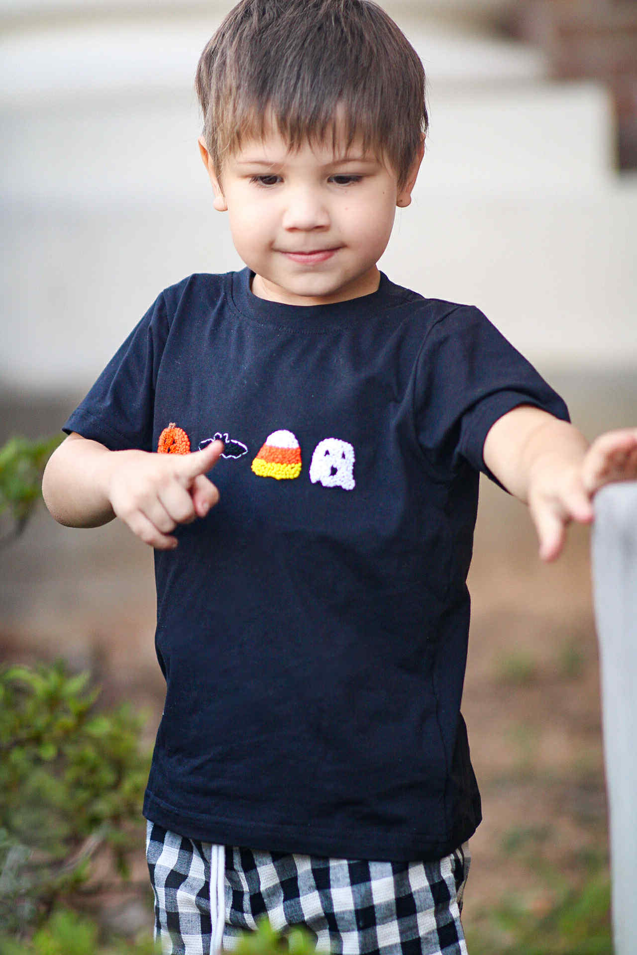 Boy’s Halloween Linen Short Set