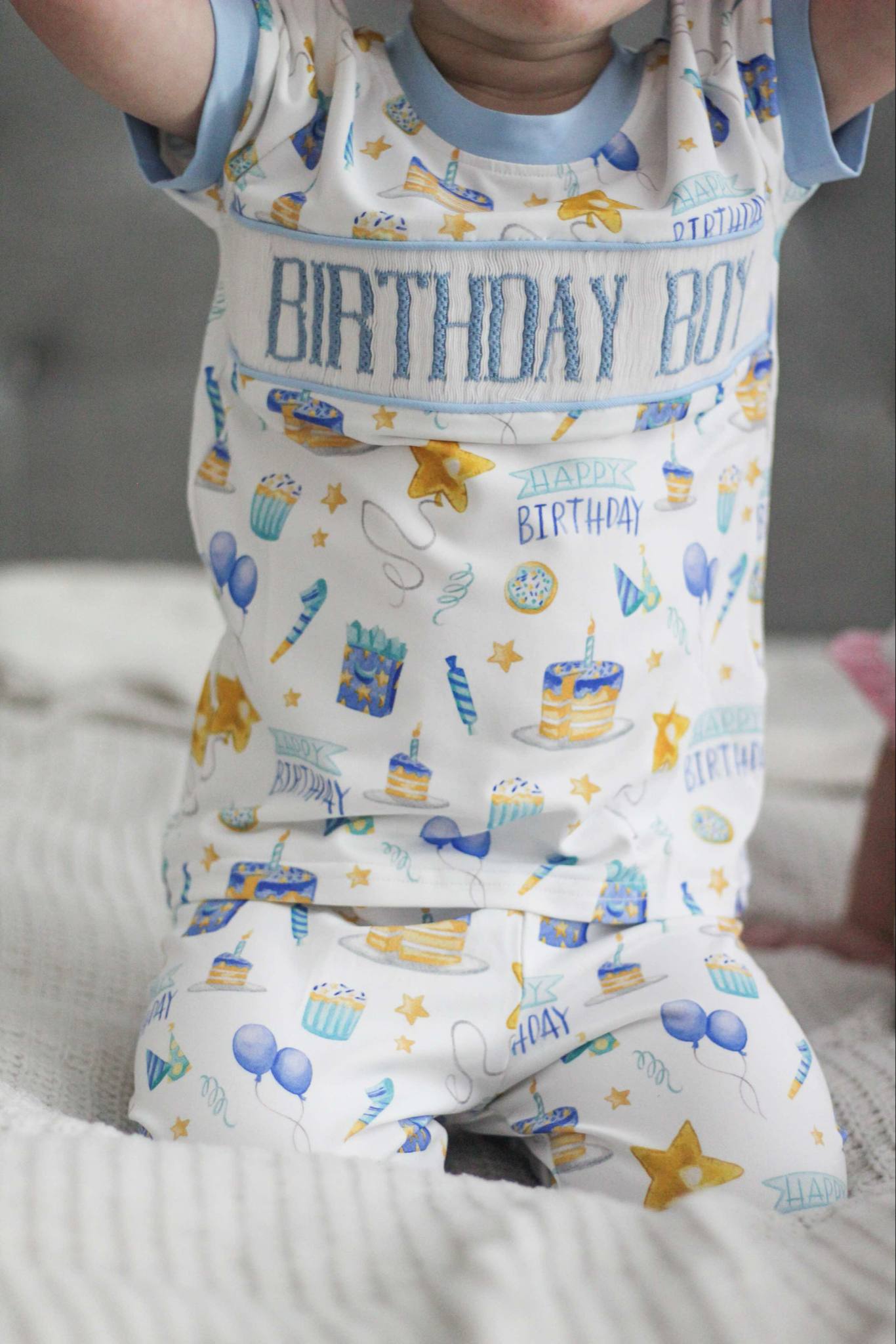 Birthday Boy Smocked Pajama Set