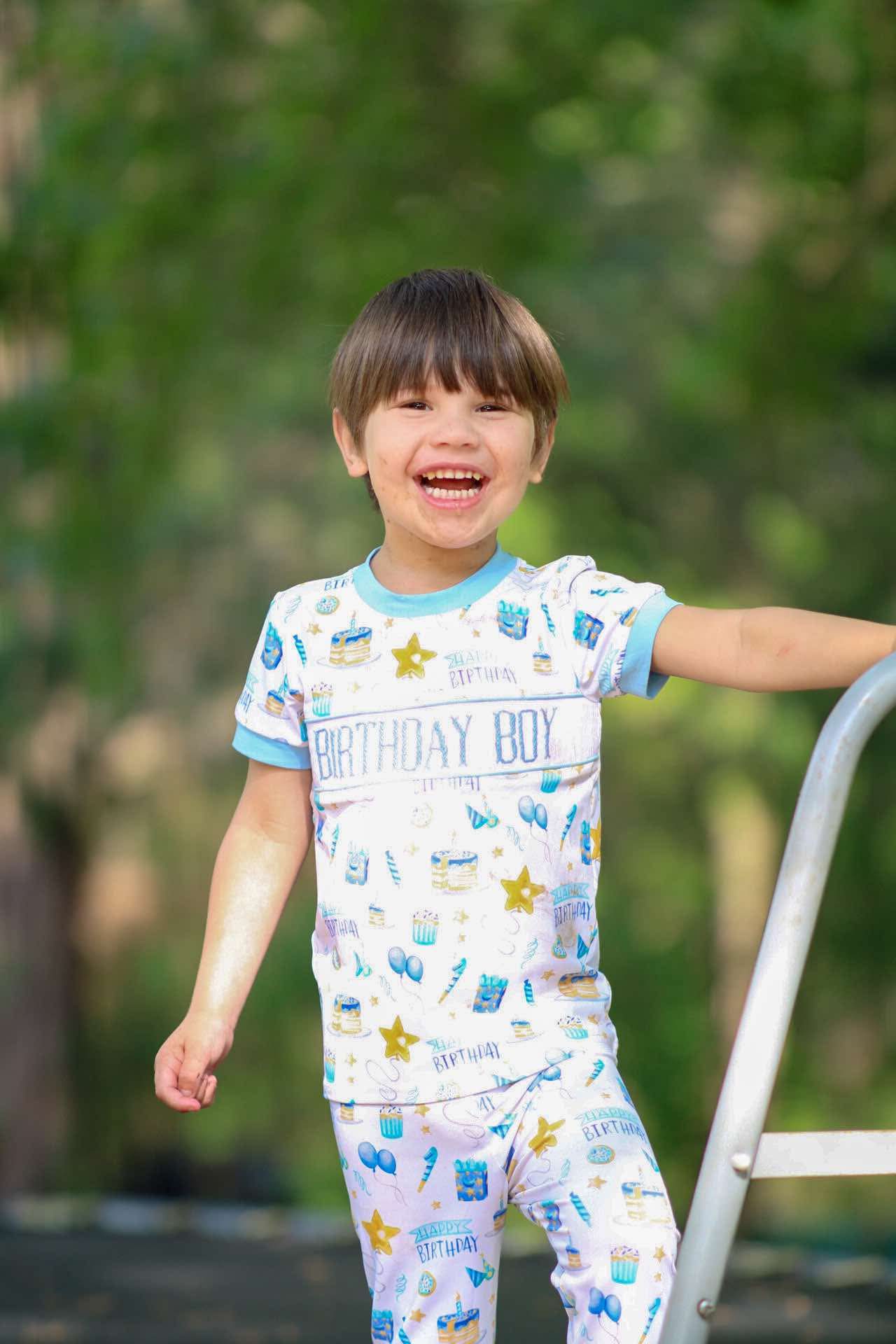 Birthday Boy Smocked Pajama Set
