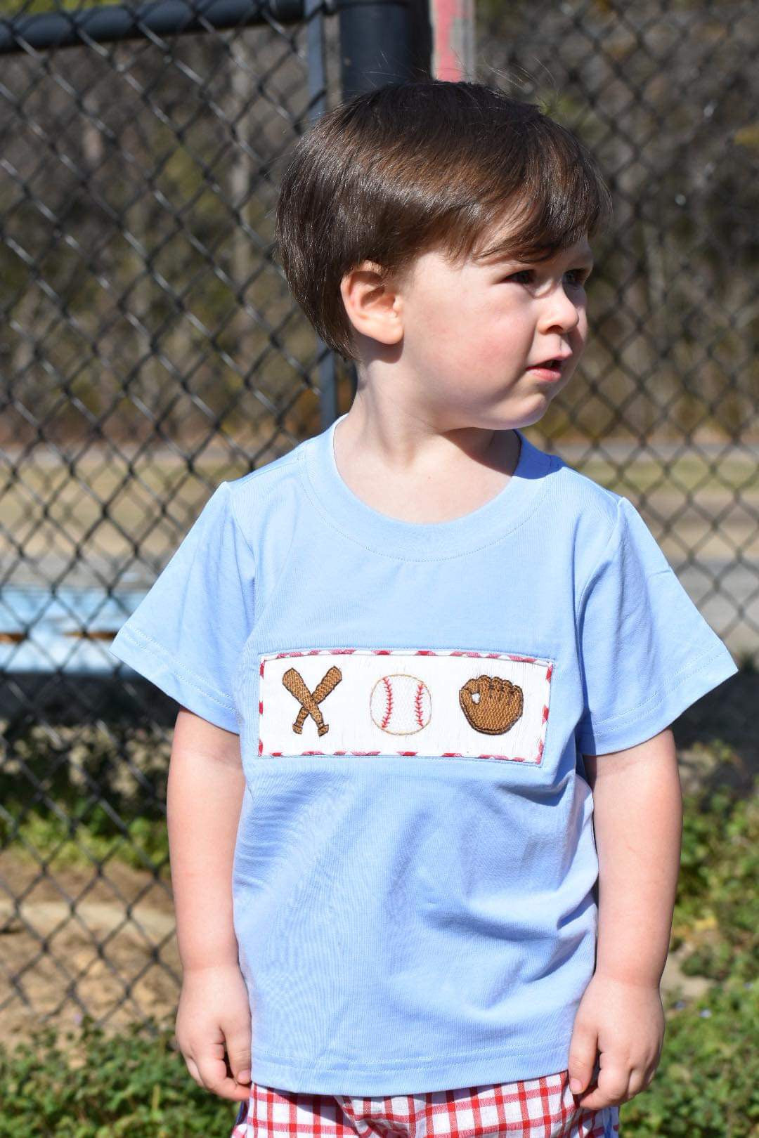 Boy’s Smocked Baseball Short Set