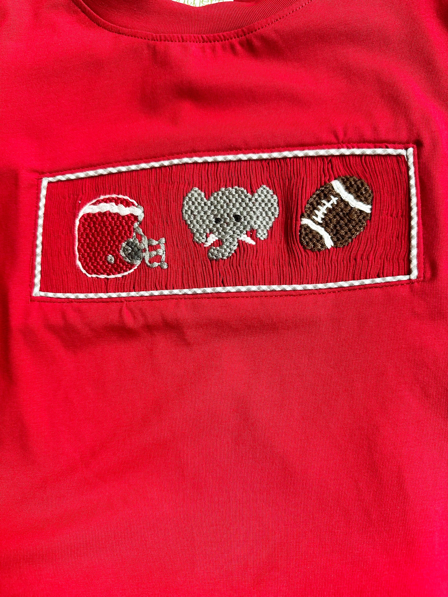 Smocked Elephant Football Short Set