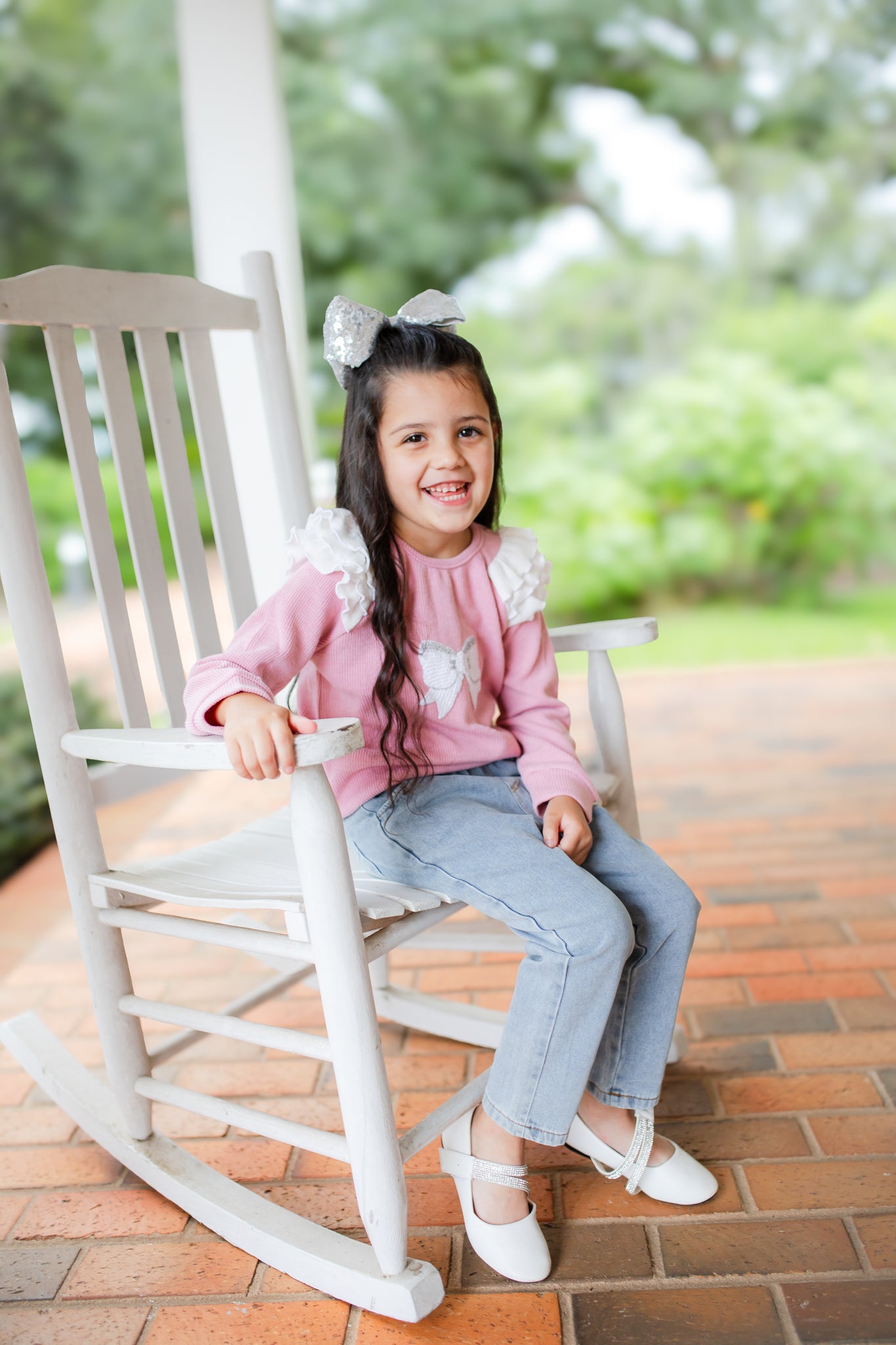 Girl’s Crochet Bow Sweater