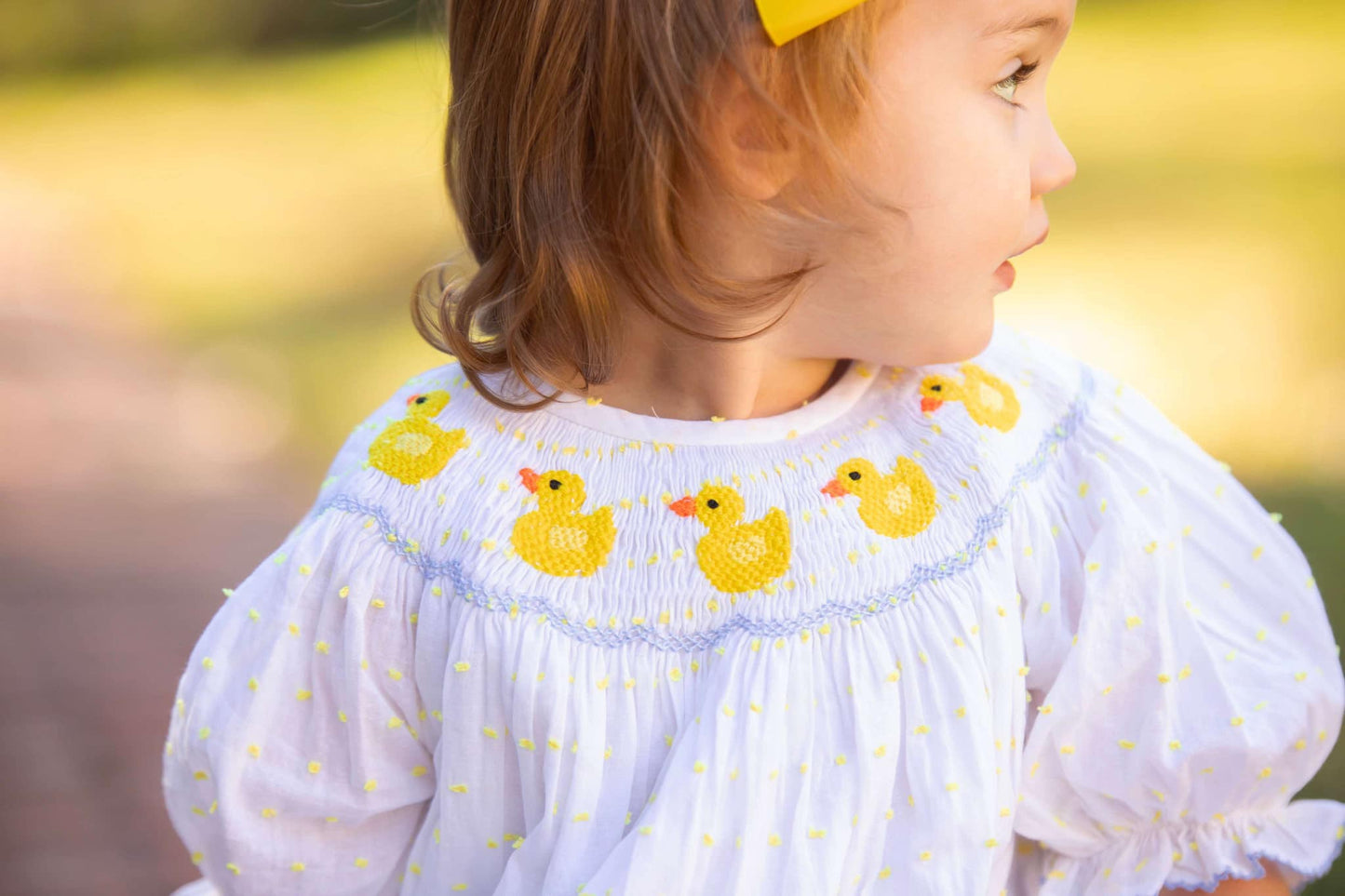 Girl’s Smocked Duck Bubble