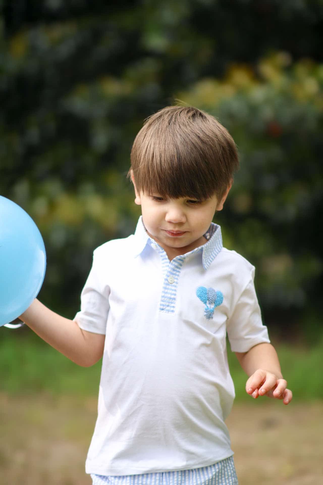 Boys French Knot Balloon Short Set