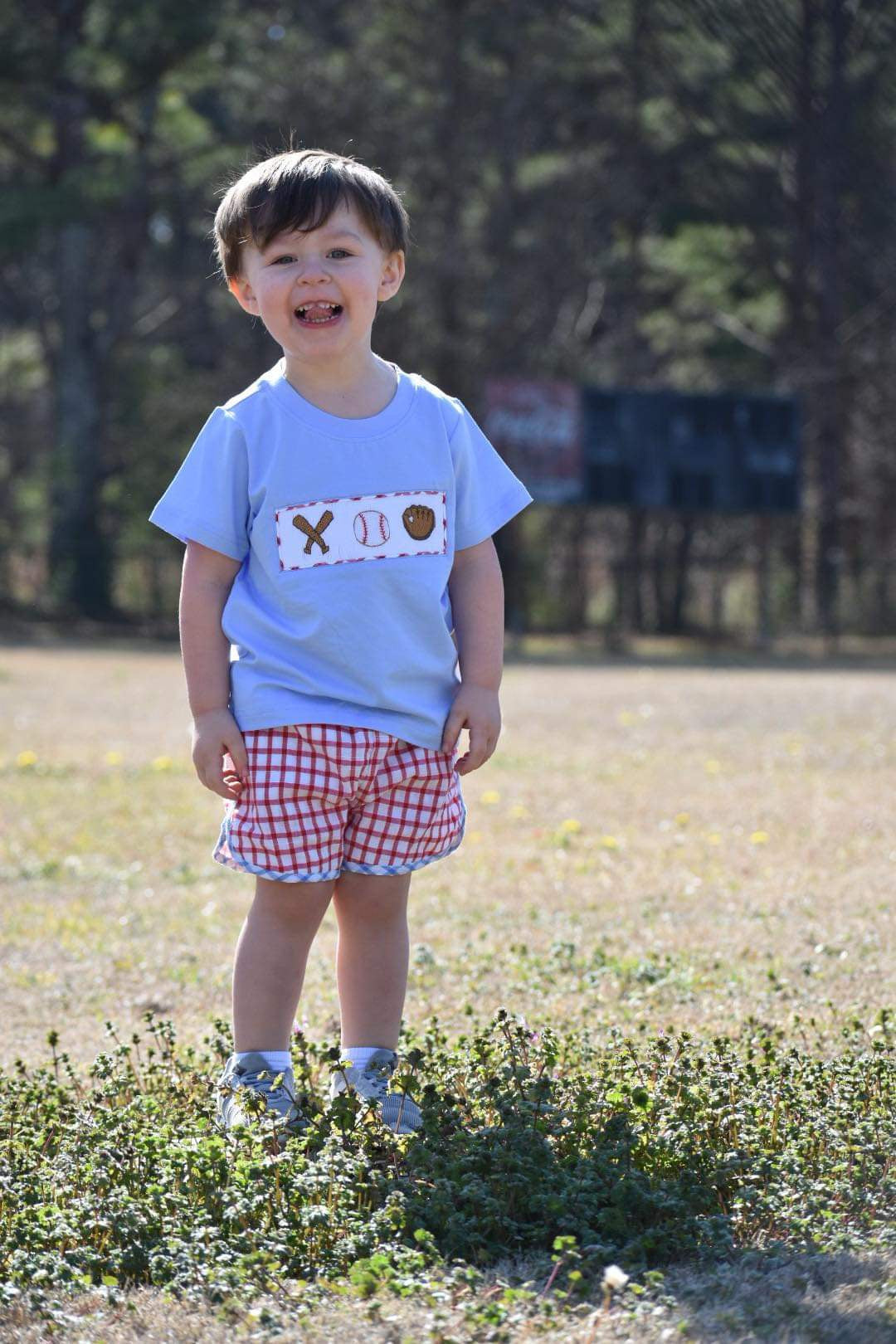 Boy’s Smocked Baseball Short Set
