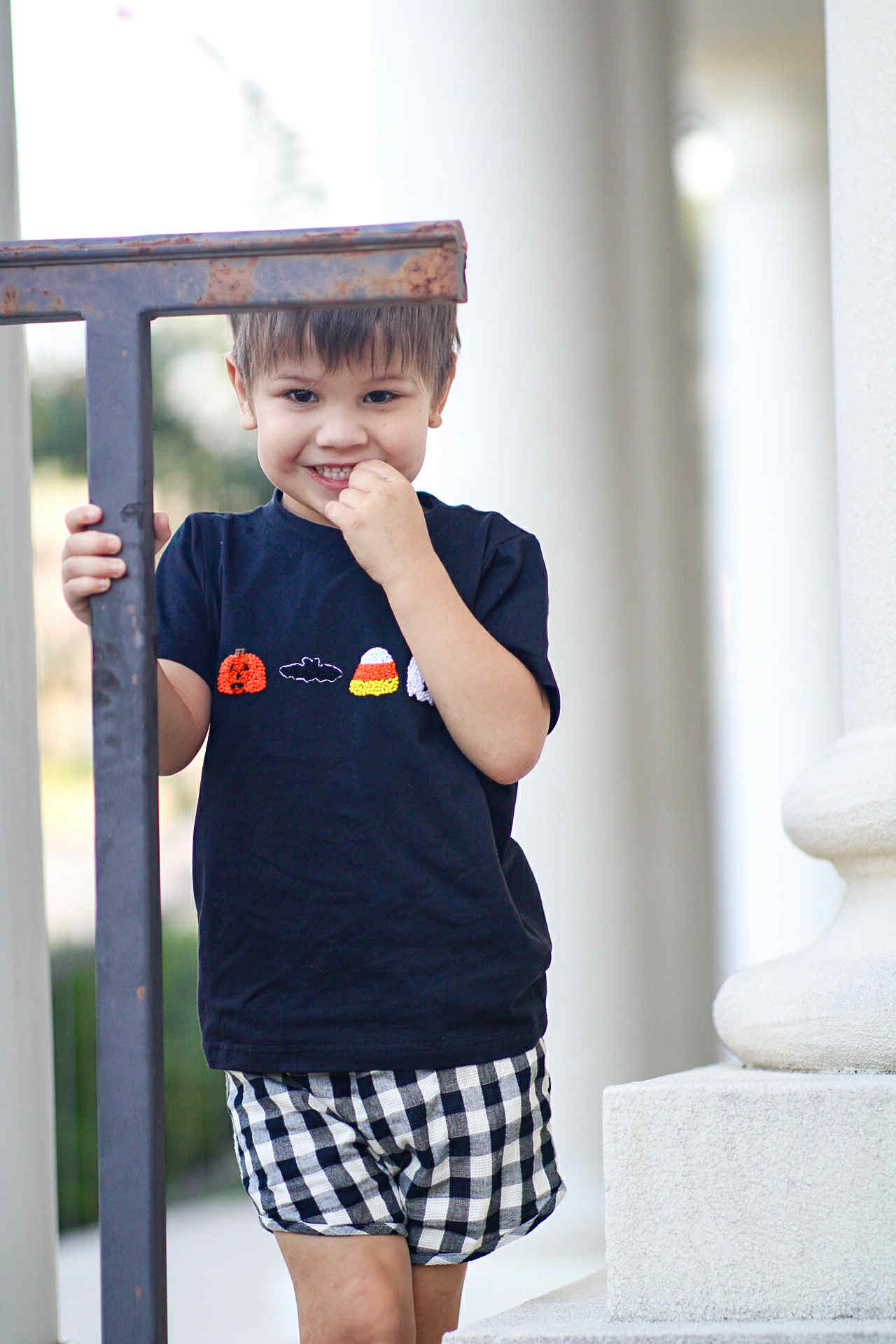 Boy’s Halloween Linen Short Set