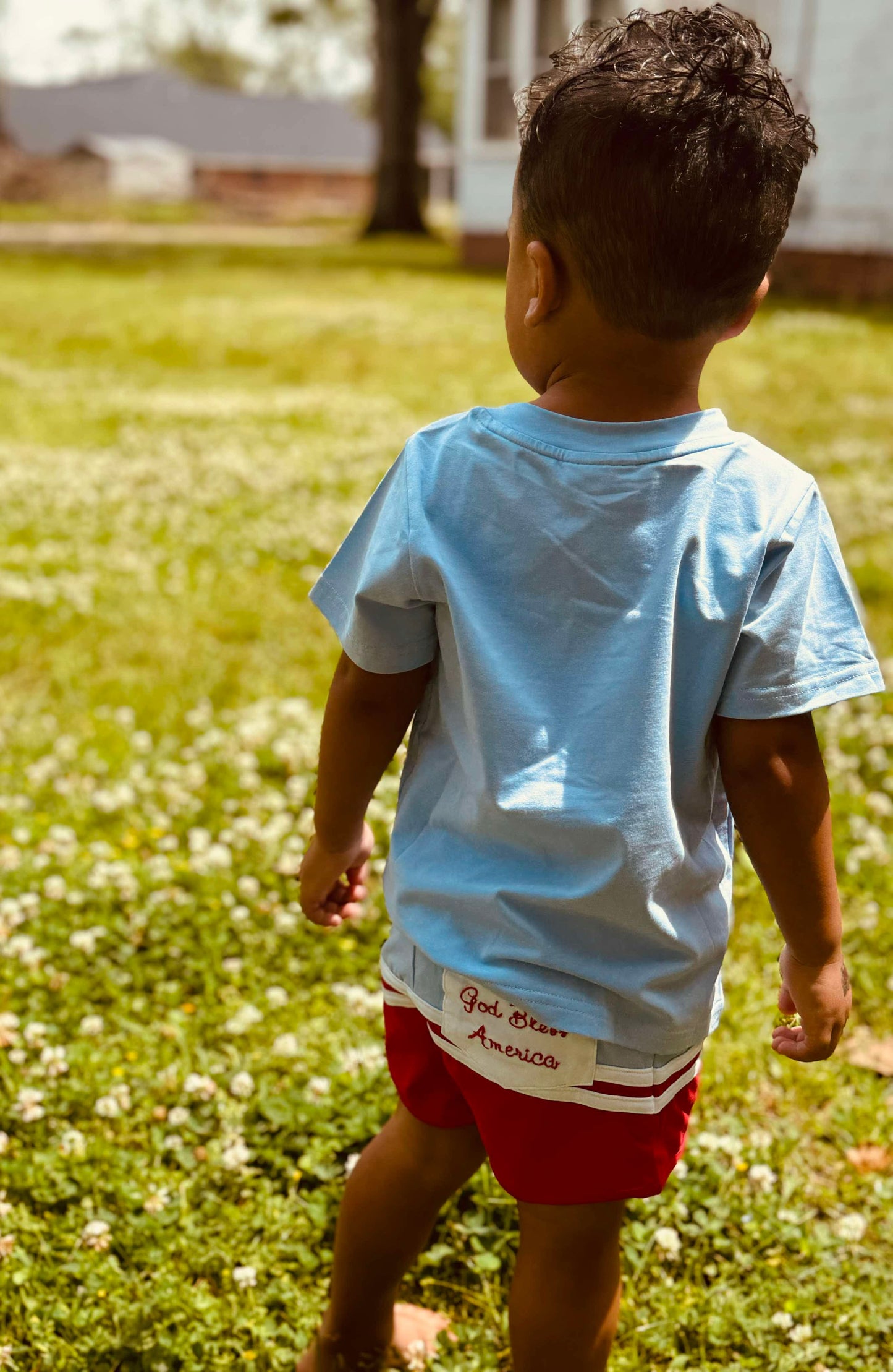 Boy’s Smocked Patriotic Short Set
