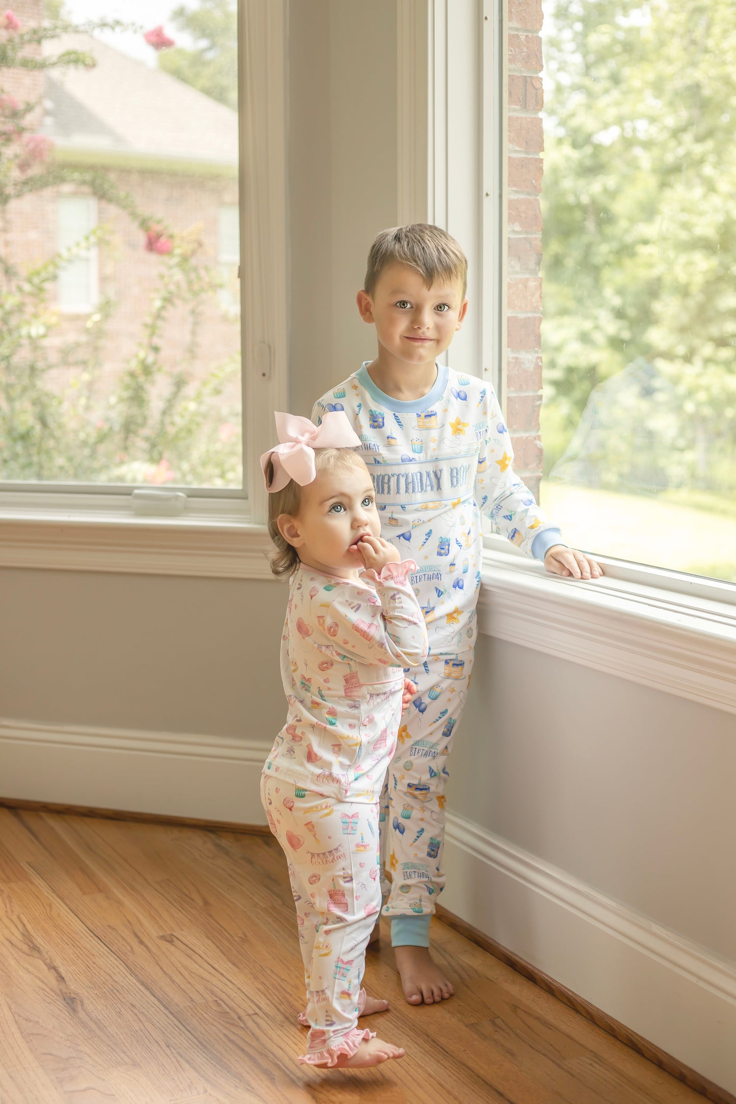 Girl’s Smocked Birthday Pajamas