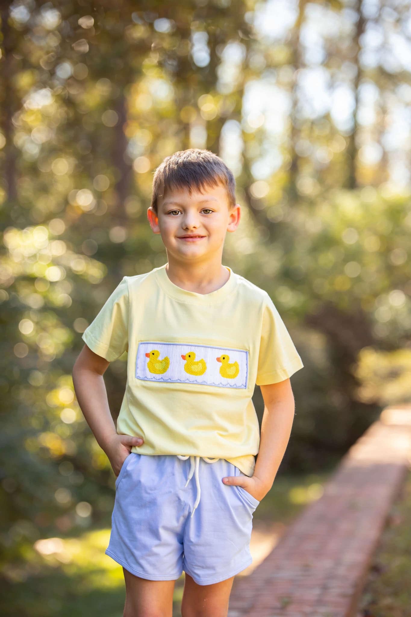Boy’s Smocked Duck Short Set