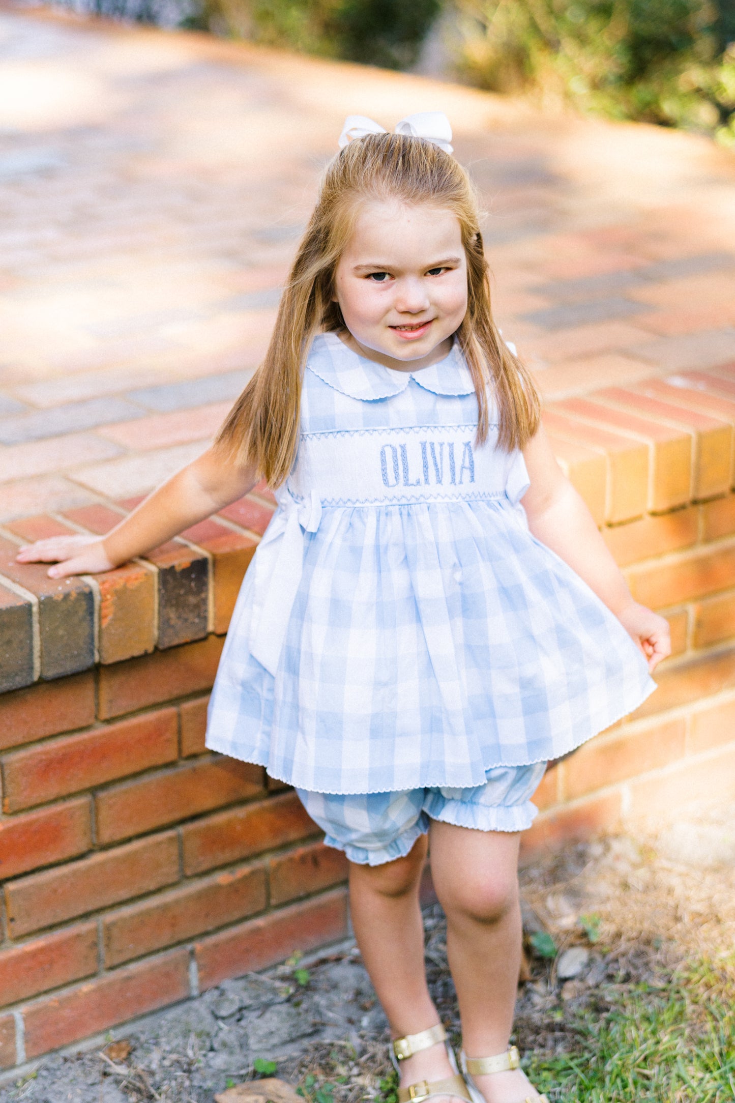 Girl’s Smock Bubble Short Set (Will say He is Risen, can not be customized)