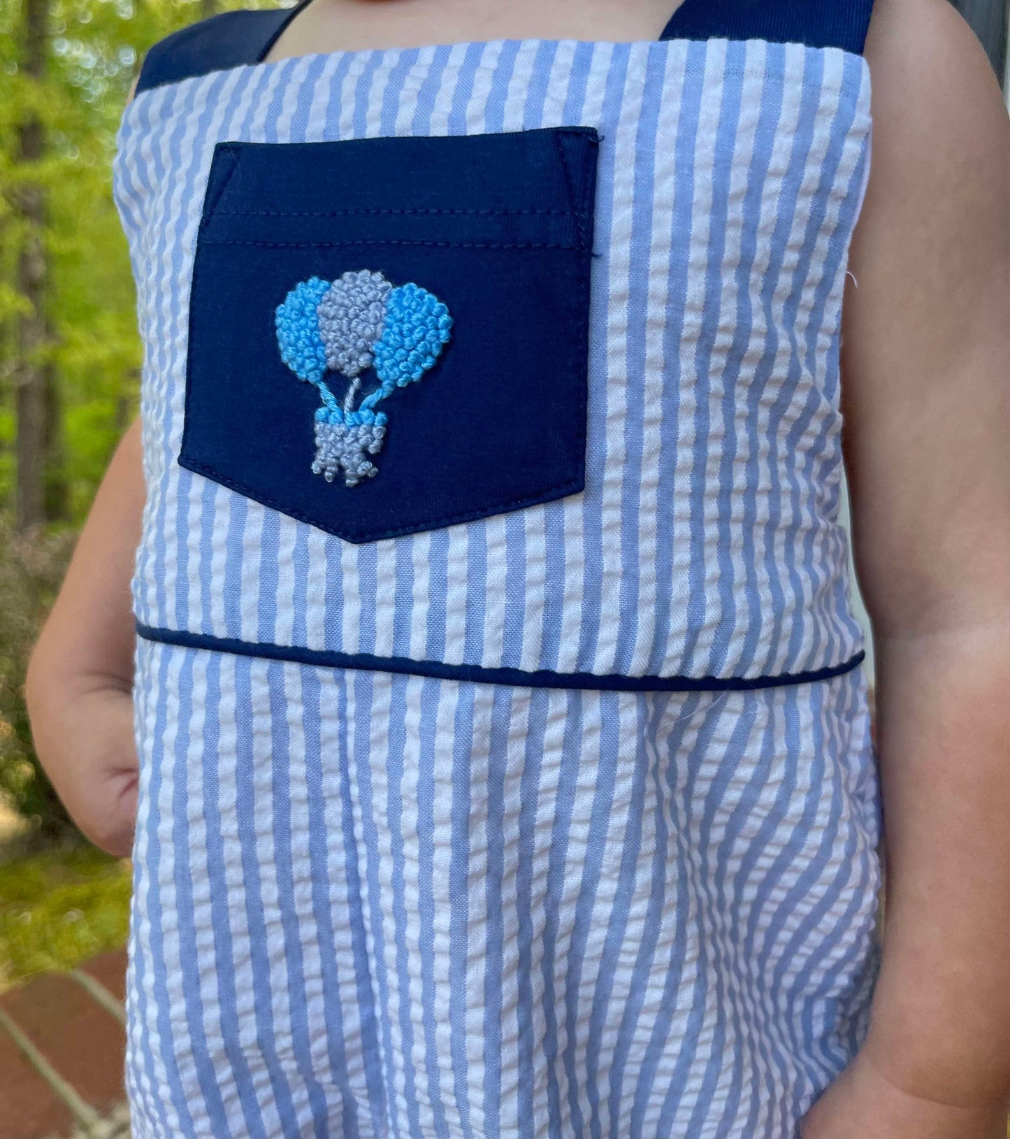 Boys French Knot Balloon Romper