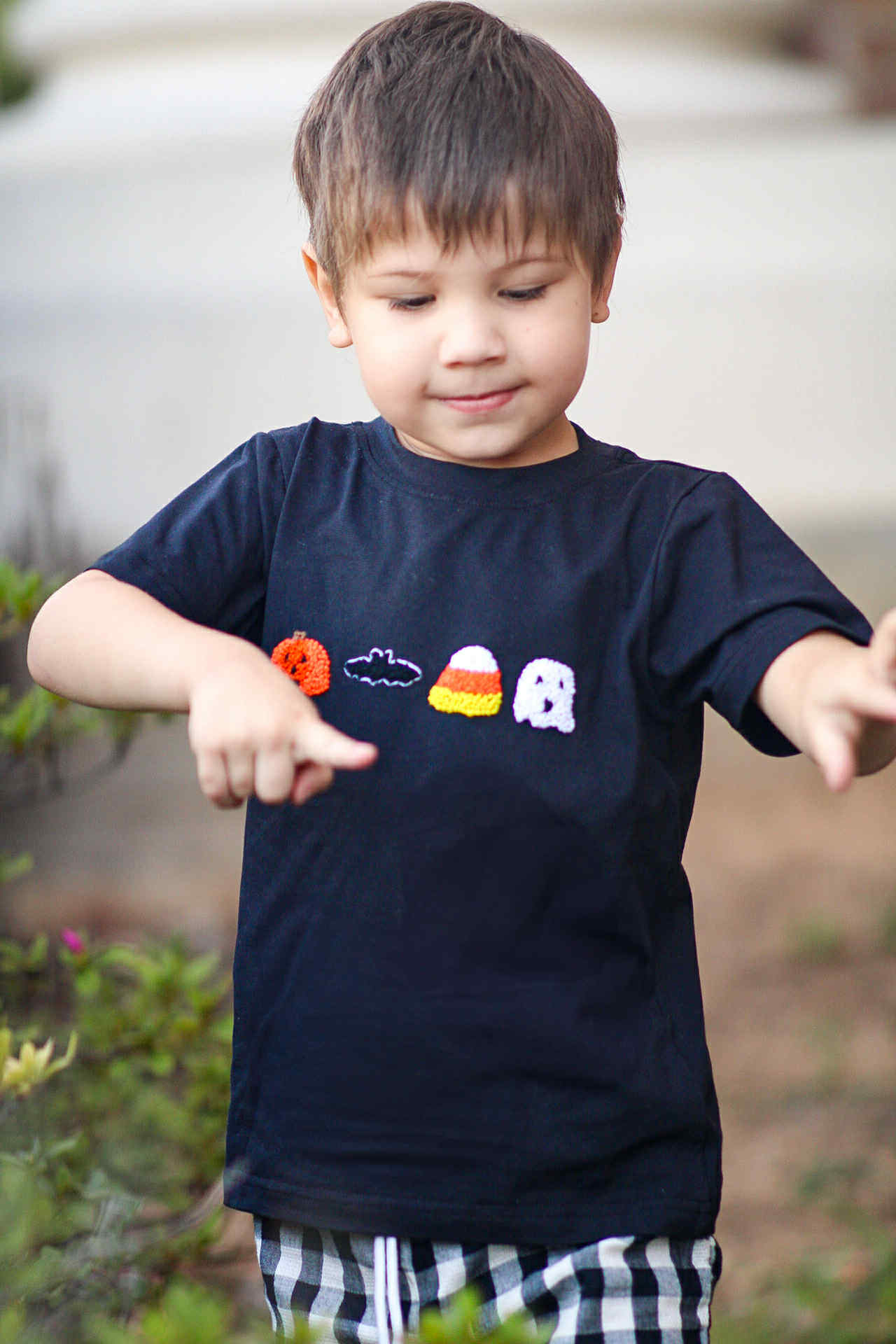 Boy’s Halloween Linen Short Set