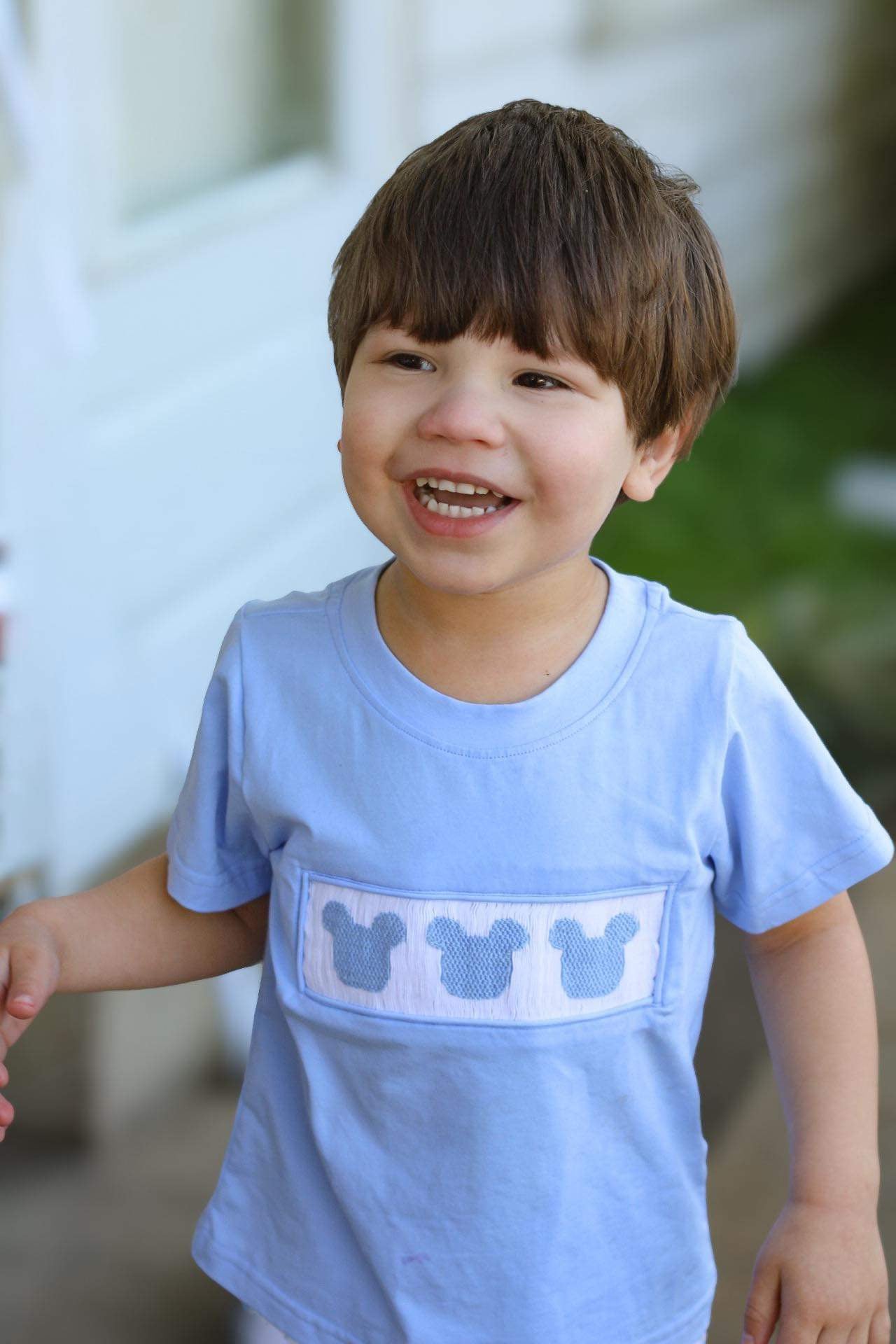 Boy’s Smocked Mouse Short Set