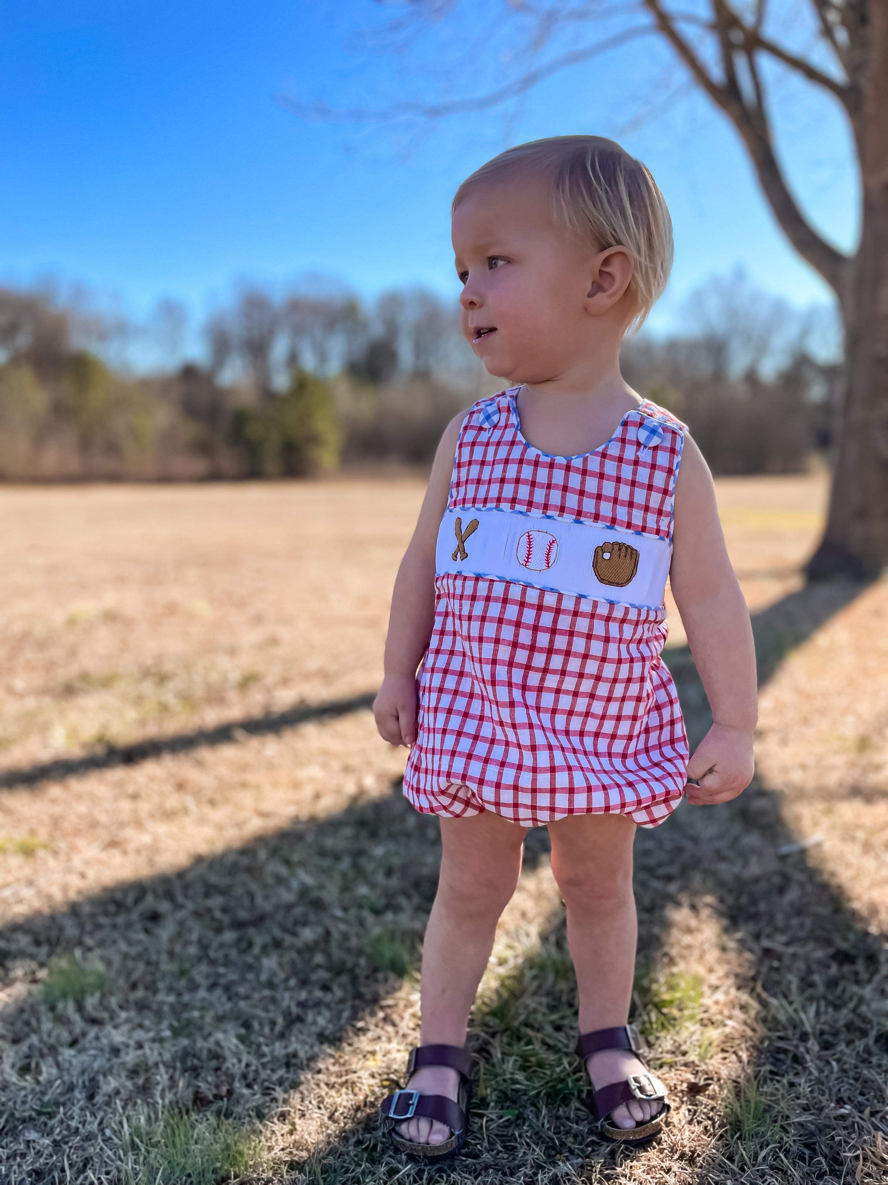 Texas Flag Smocked Bubble - Boy
