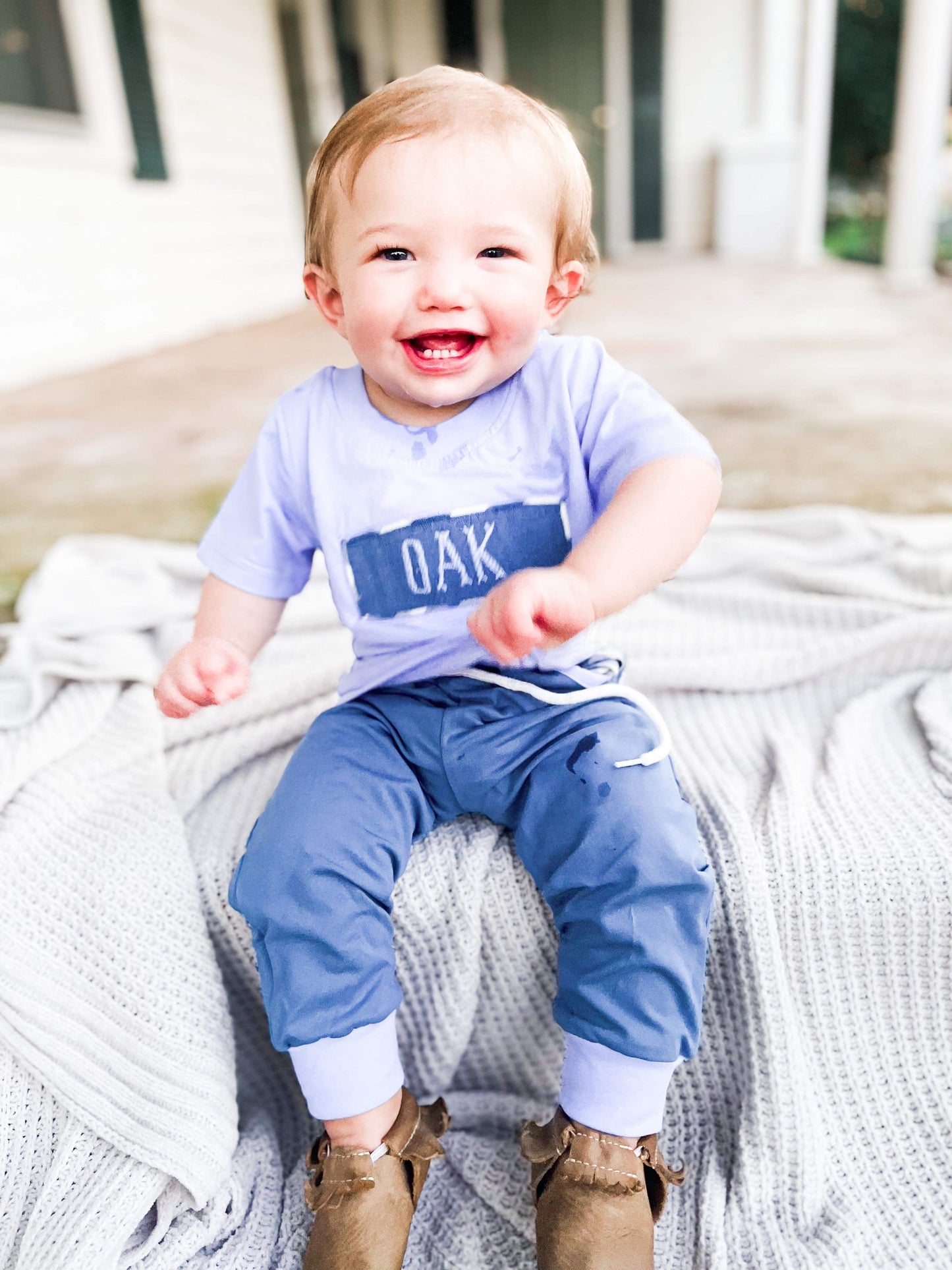 Boy’s Smocked Jogger (Smocking says Mama’s Boy)