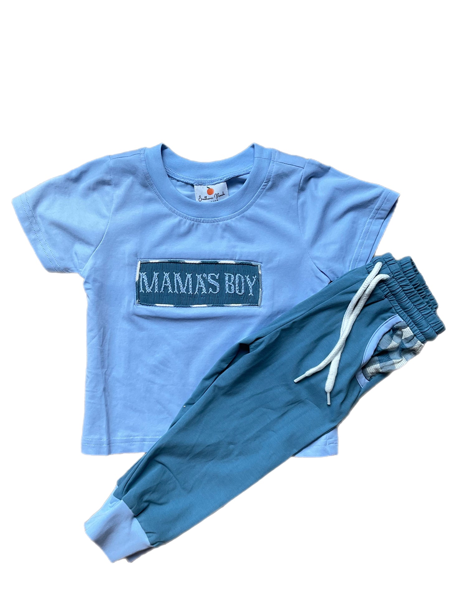 Boy’s Smocked Jogger (Smocking says Mama’s Boy)