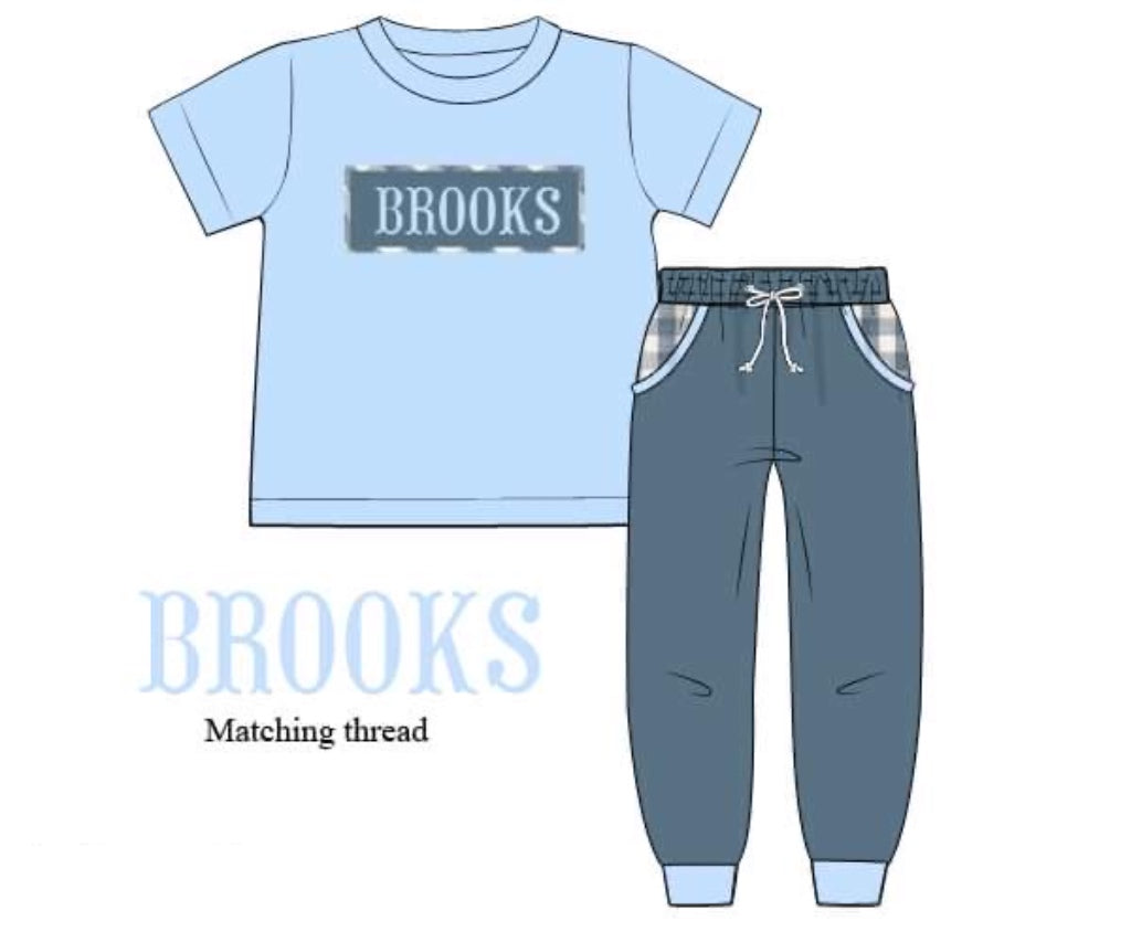 Boy’s Smocked Jogger (Smocking says Mama’s Boy)