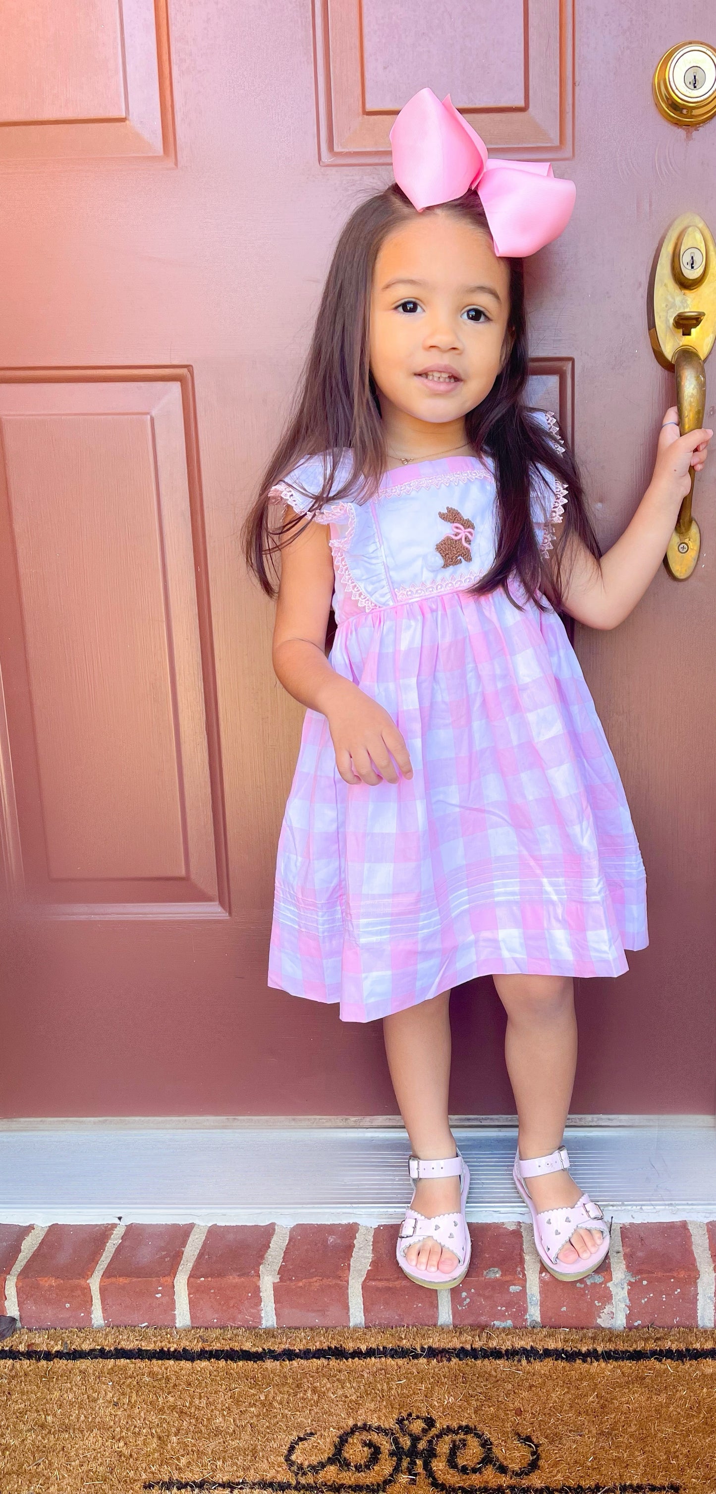french knot easter bunny dress southern peach smocks