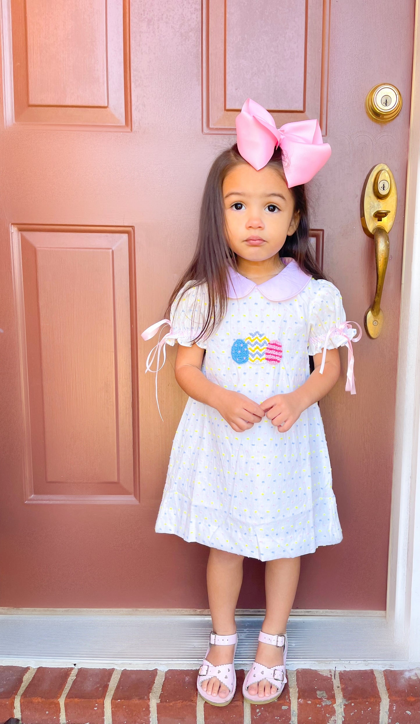french knot easter egg dress