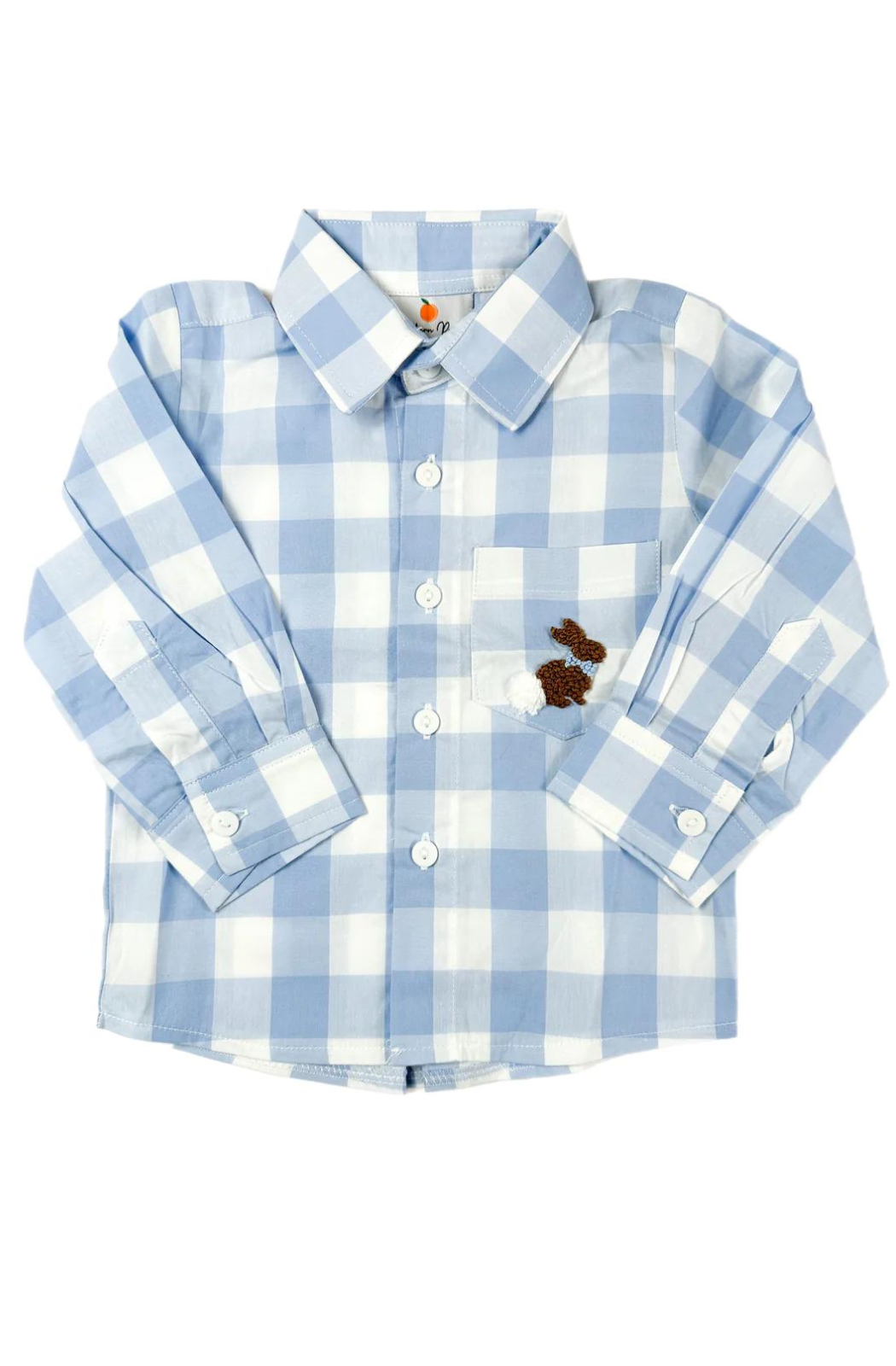 French knot Chocolate Bunny Boy’s Button Up