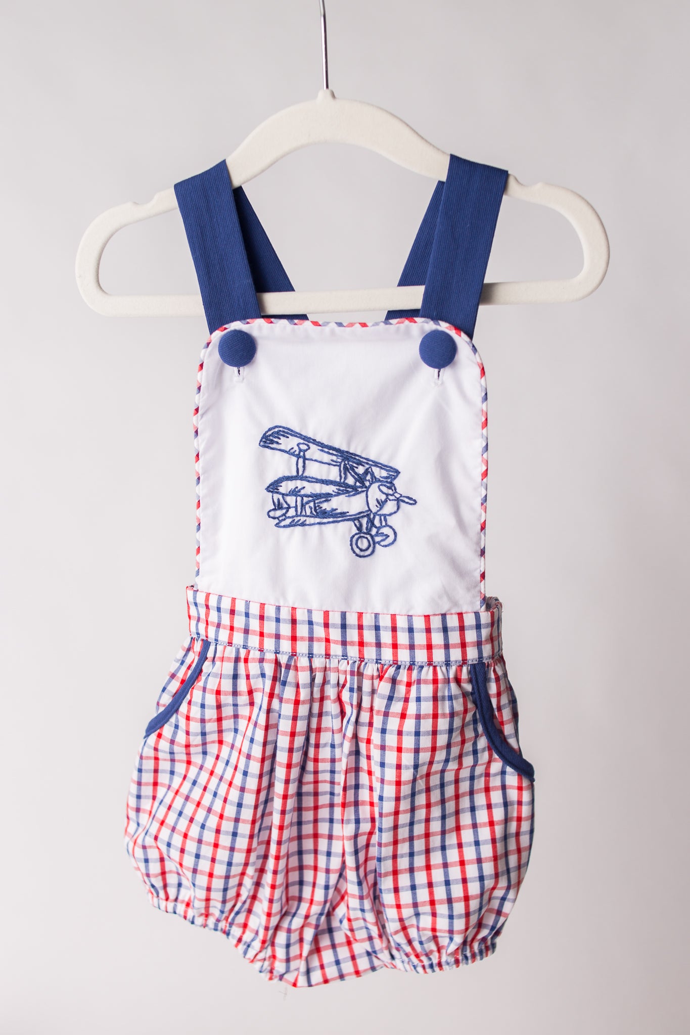 Vintage Airplane Pocket Bubble southern peach smockssmockclothingcompany