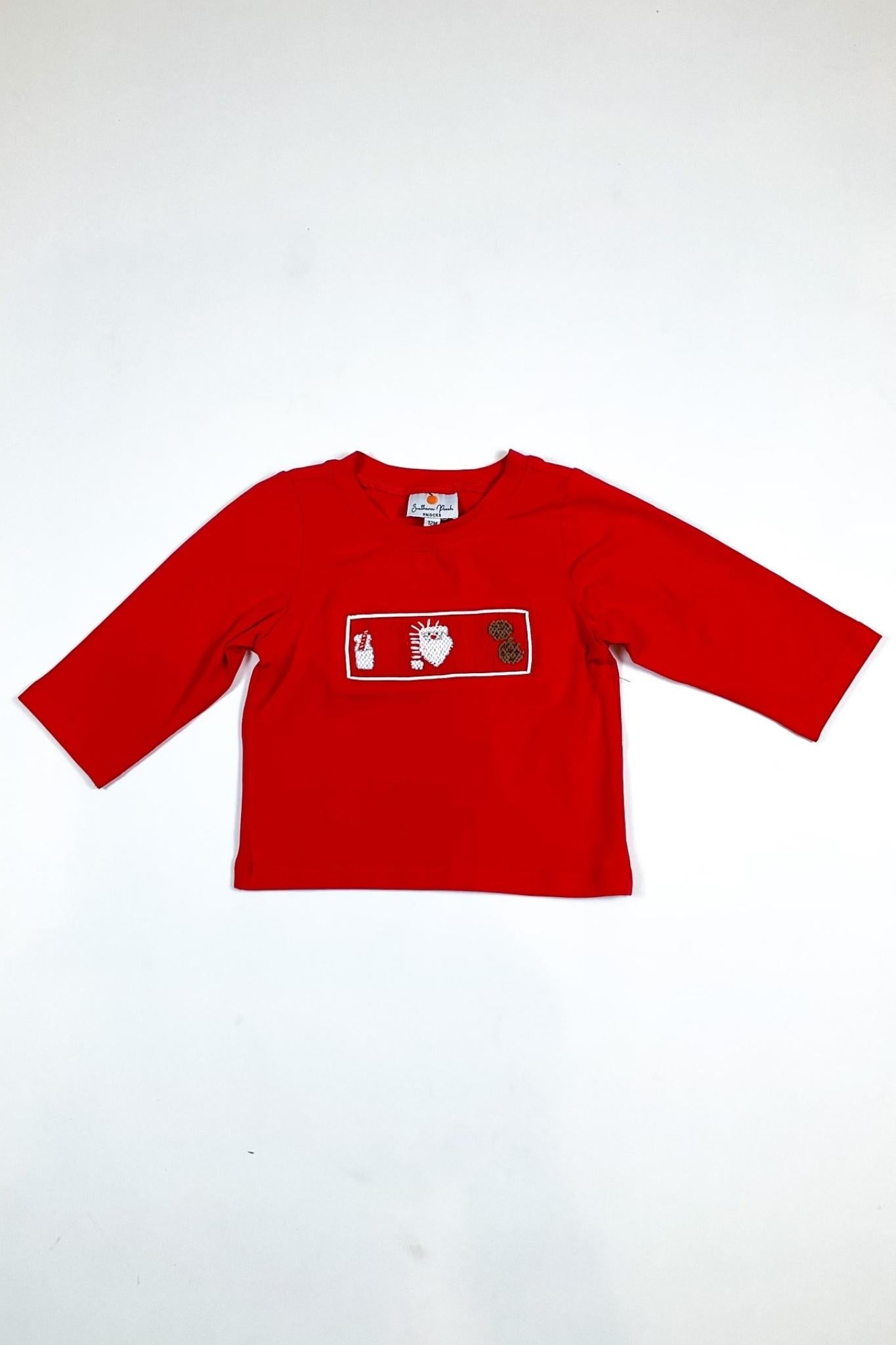 Boy's Christmas Santa, Milk and Cookie Long Sleeve Shirt