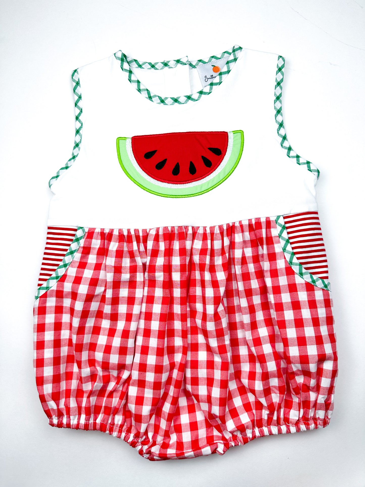 boys watermelon bubble outfit