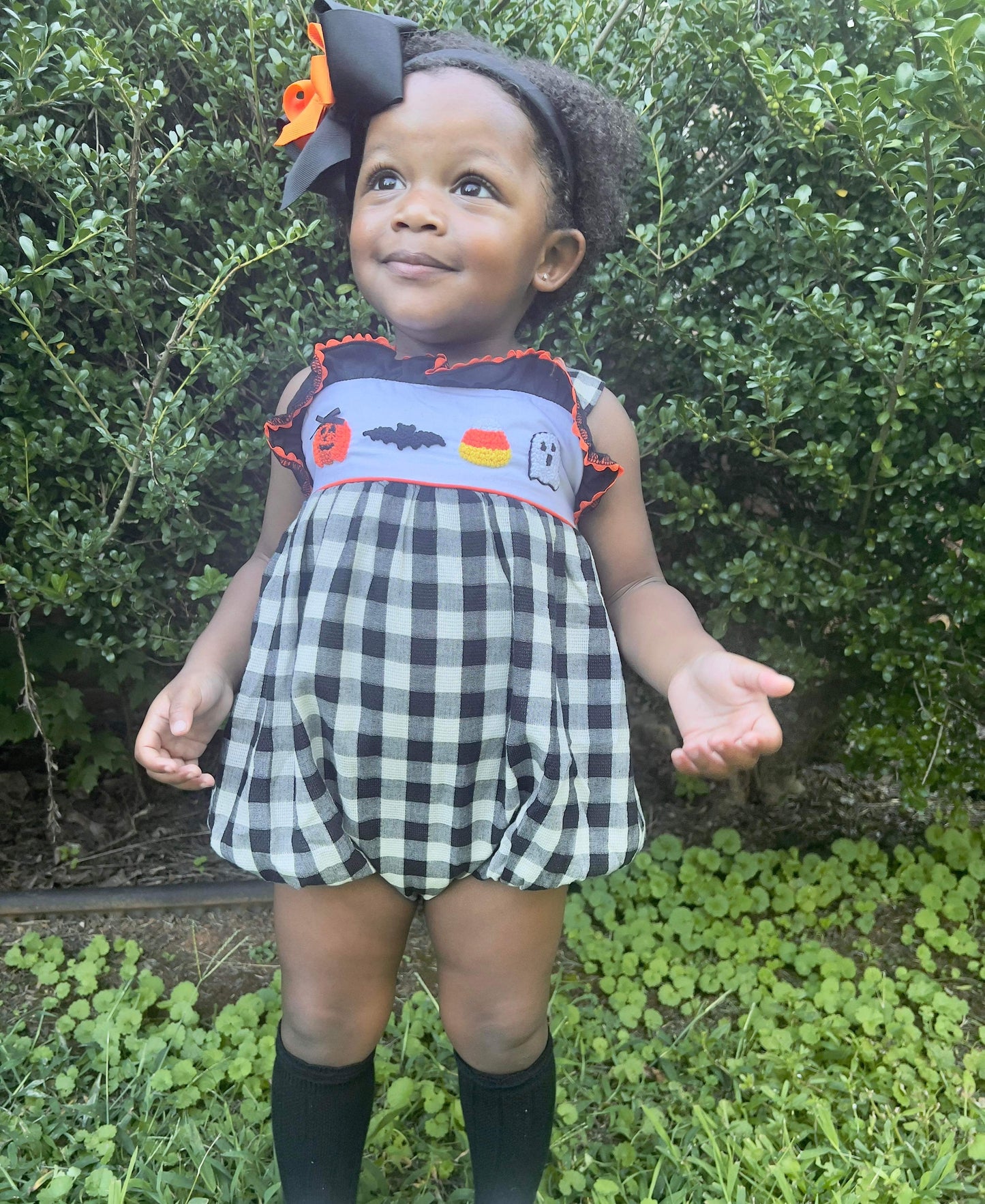 Girl's Linen Halloween Bubble
