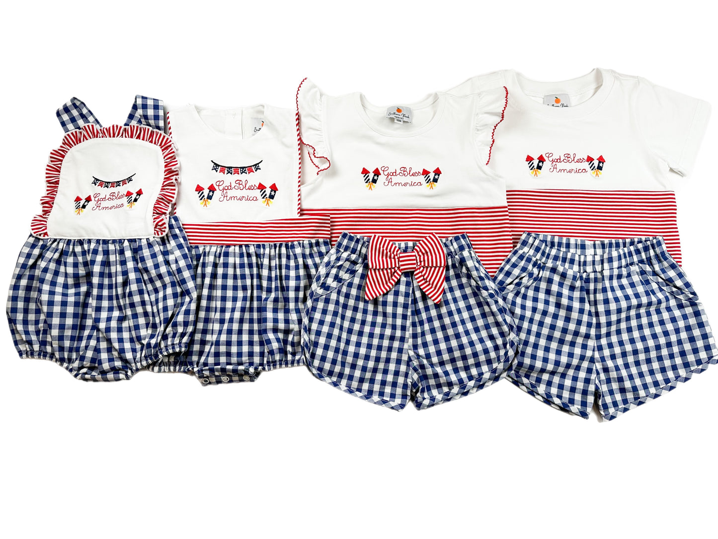 God Bless America Boy’s Short Set