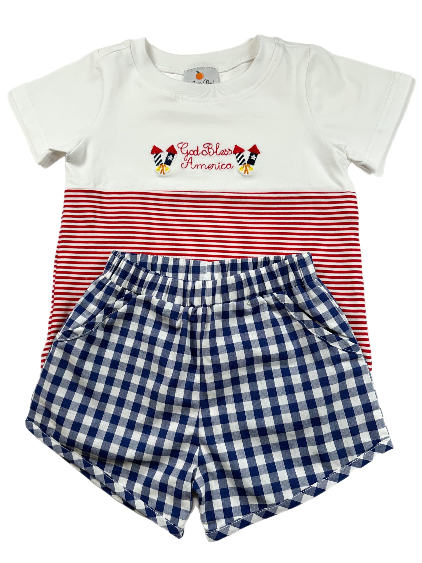 God Bless America Boy’s Short Set