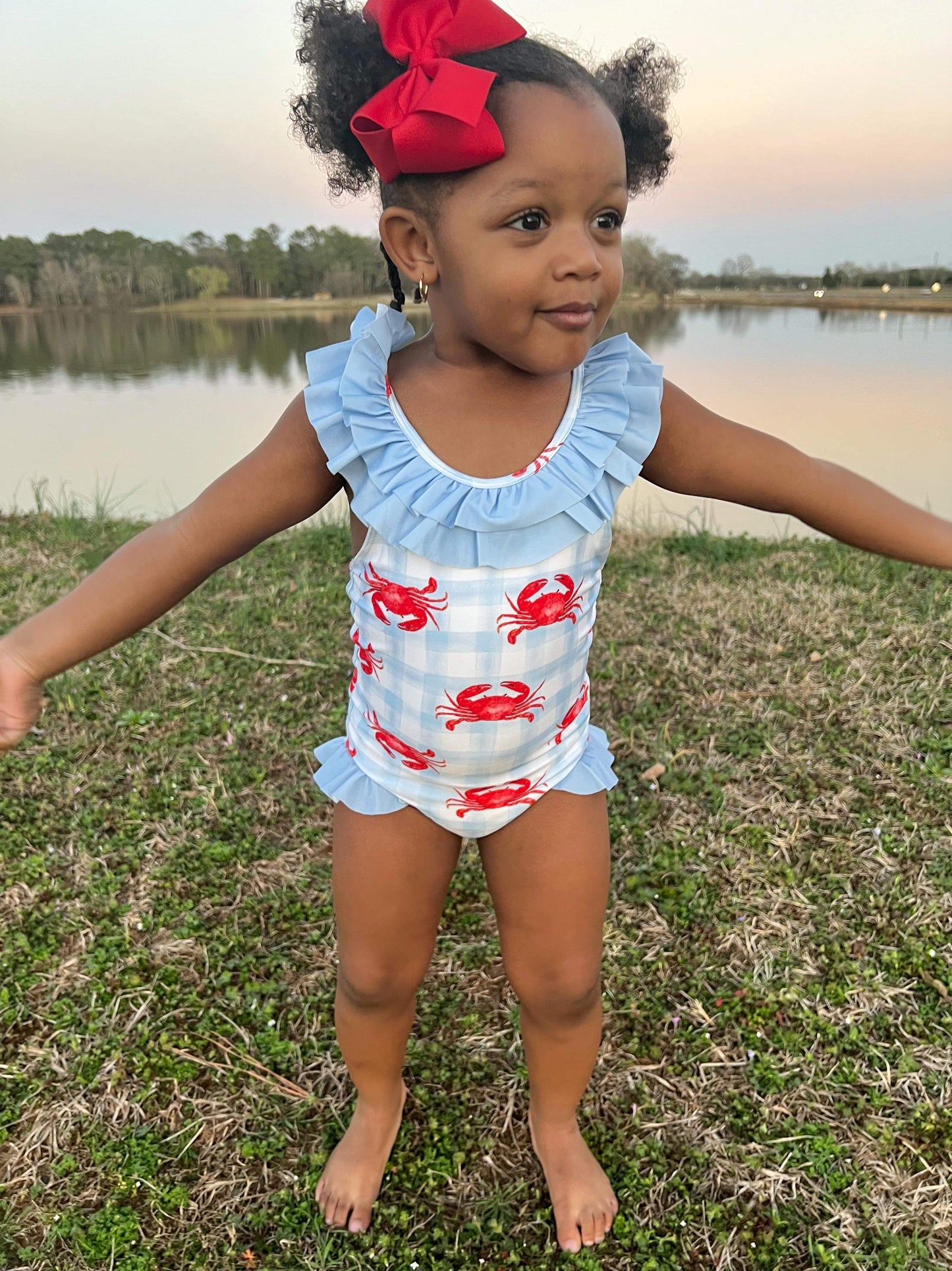 girl's crab swimsuit