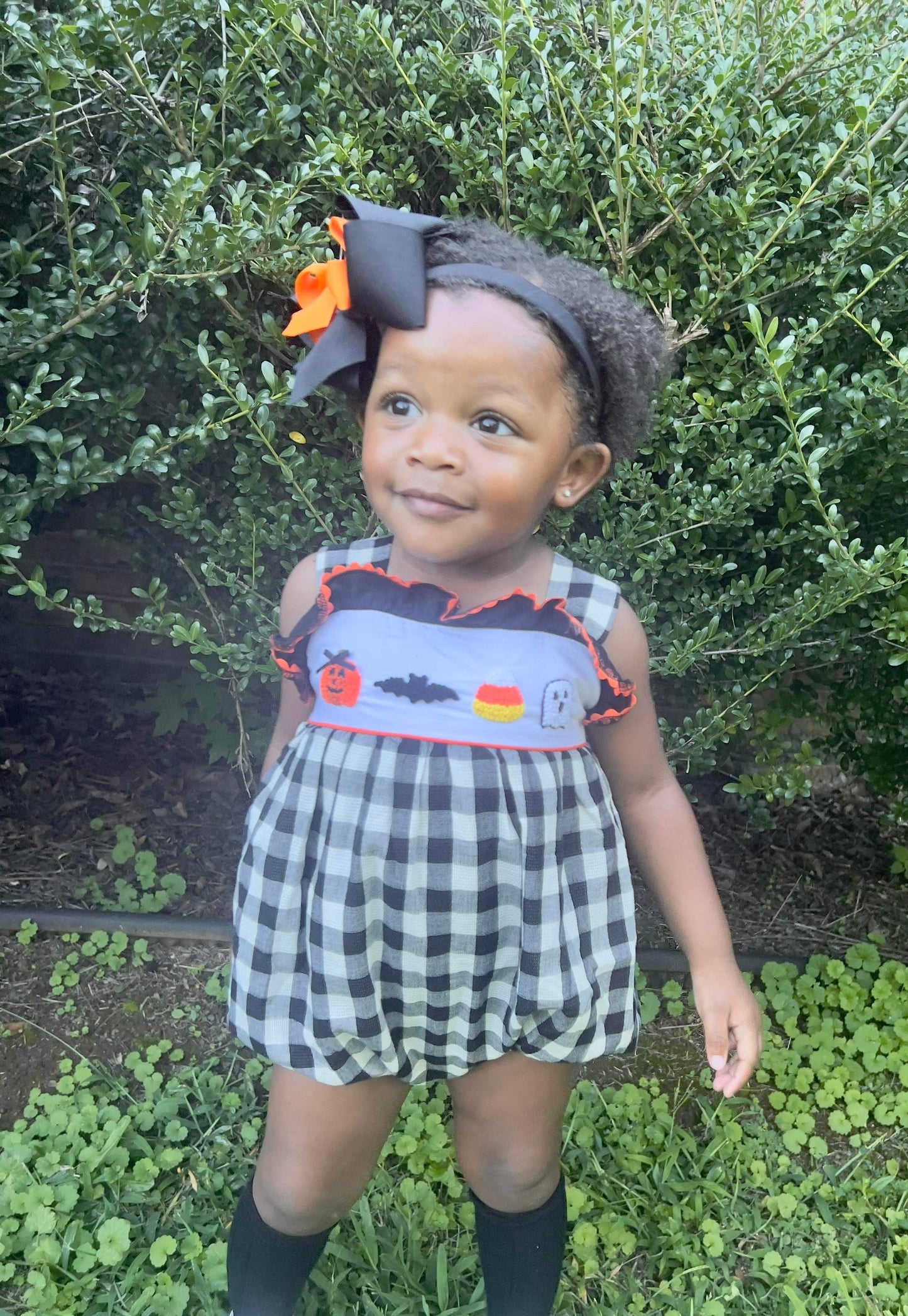 Girl's Linen Halloween Bubble