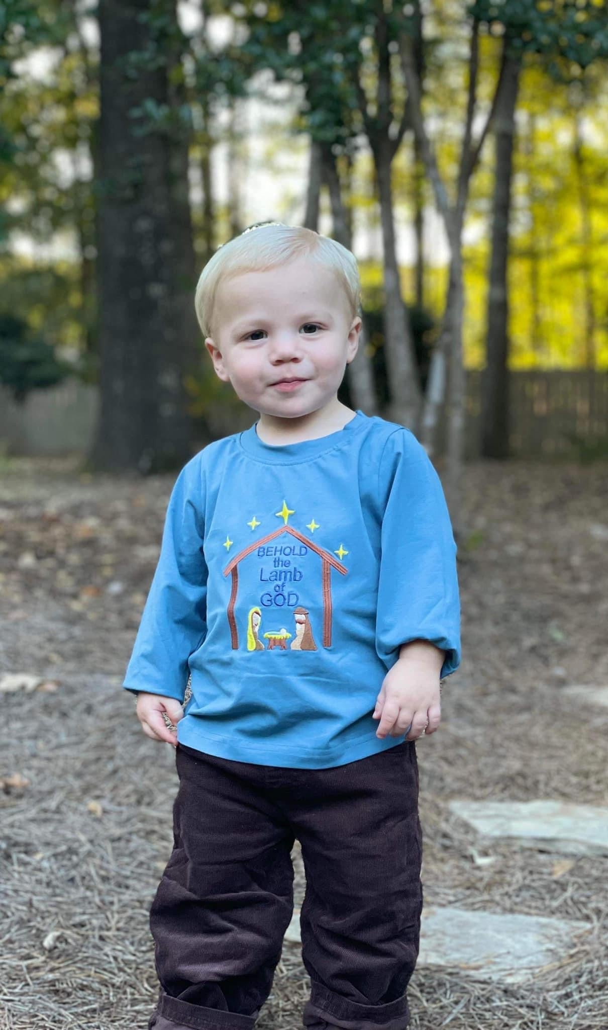 Boy's Behold the Lamb of God Long Sleeve Shirt