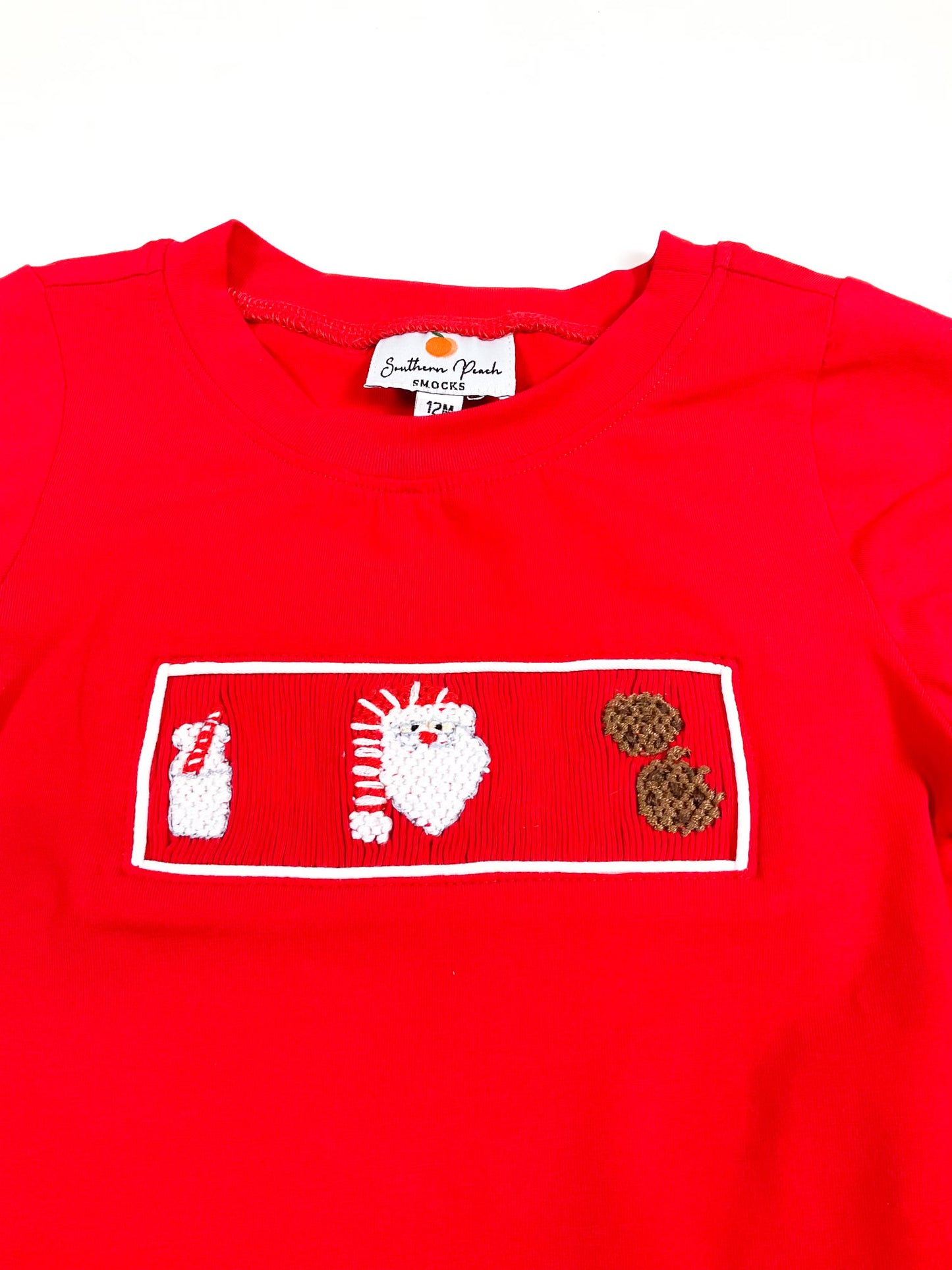 Boy's Christmas Santa, Milk and Cookie Long Sleeve Shirt