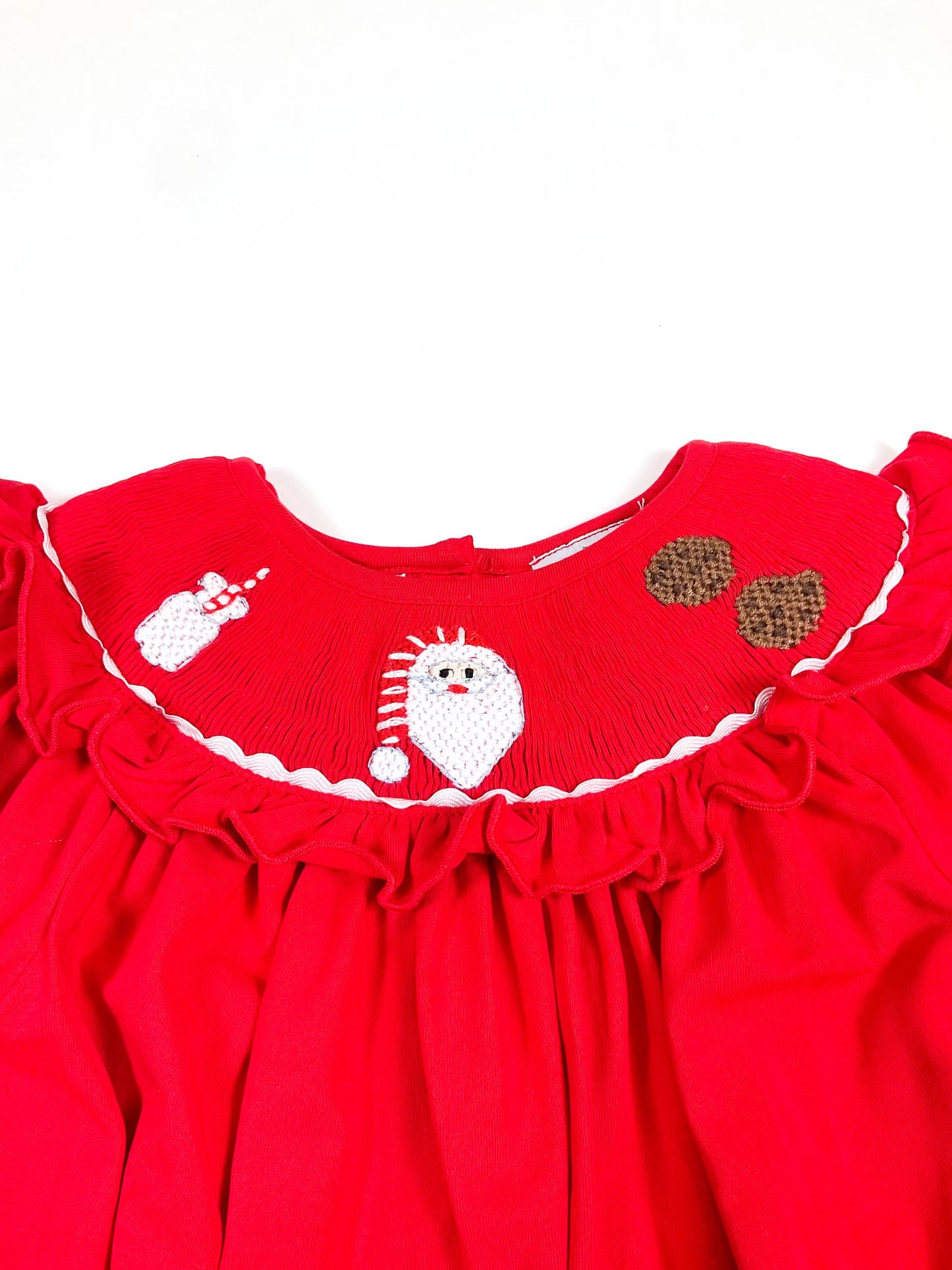 Girl's Christmas Santa, Milk and Cookie Bubble