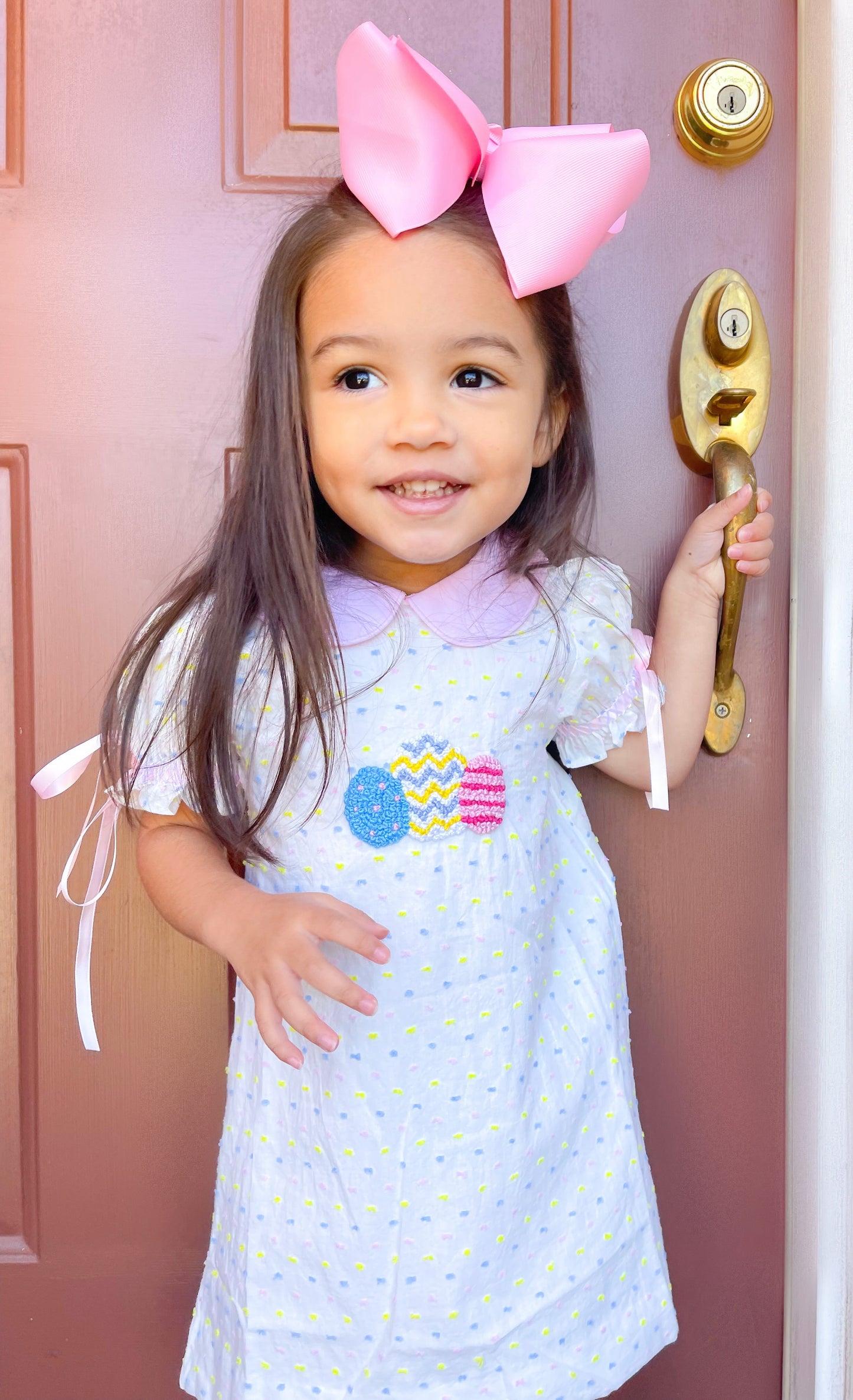 southern peach smocks company easter egg dress