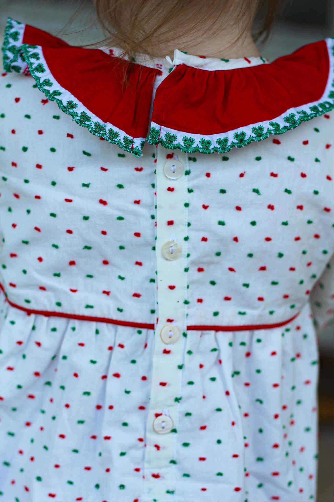 Girl’s Smocked Candy Cane Romper