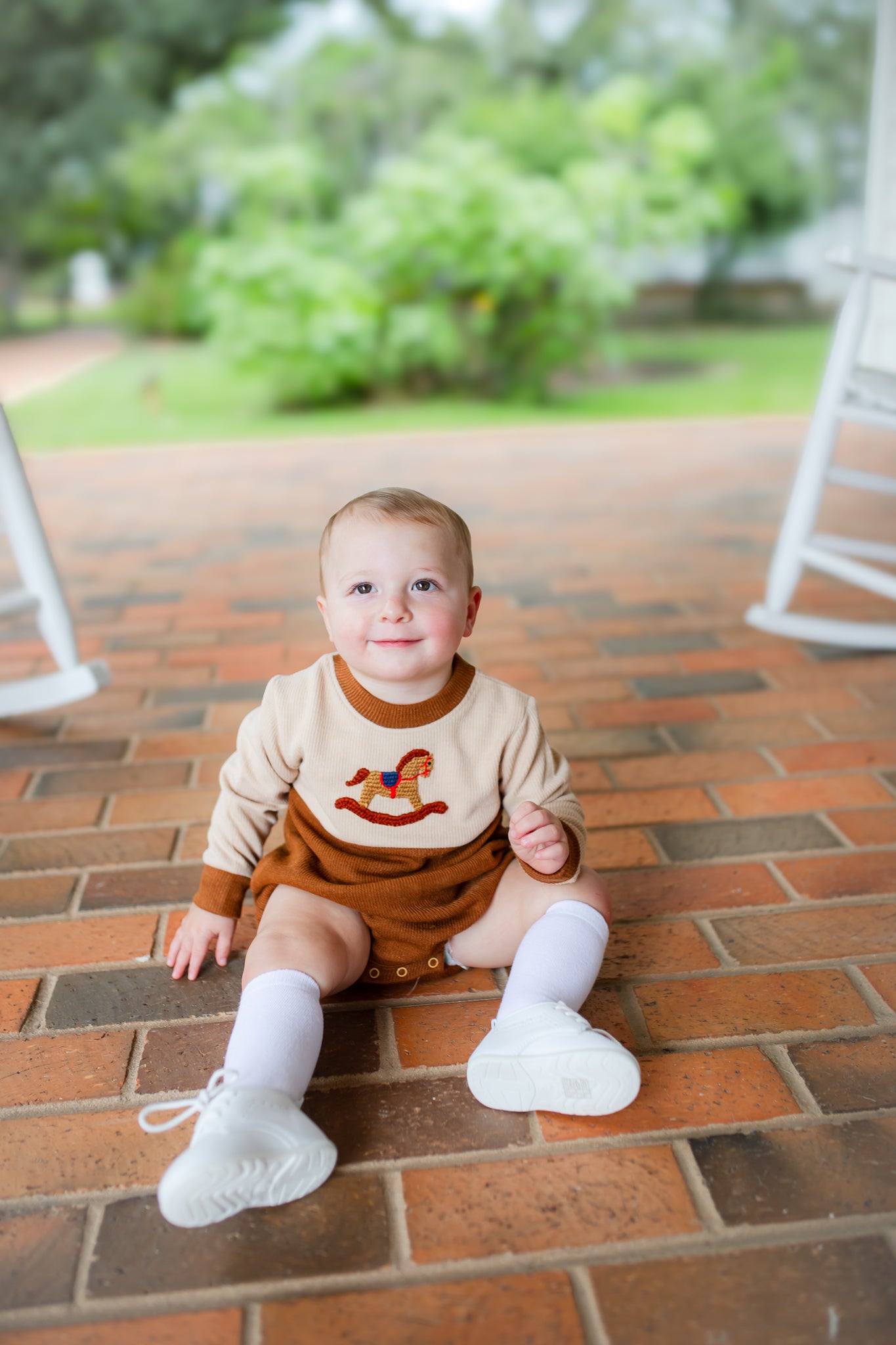 Boy’s Crochet Rocking Horse Sweater Bubble