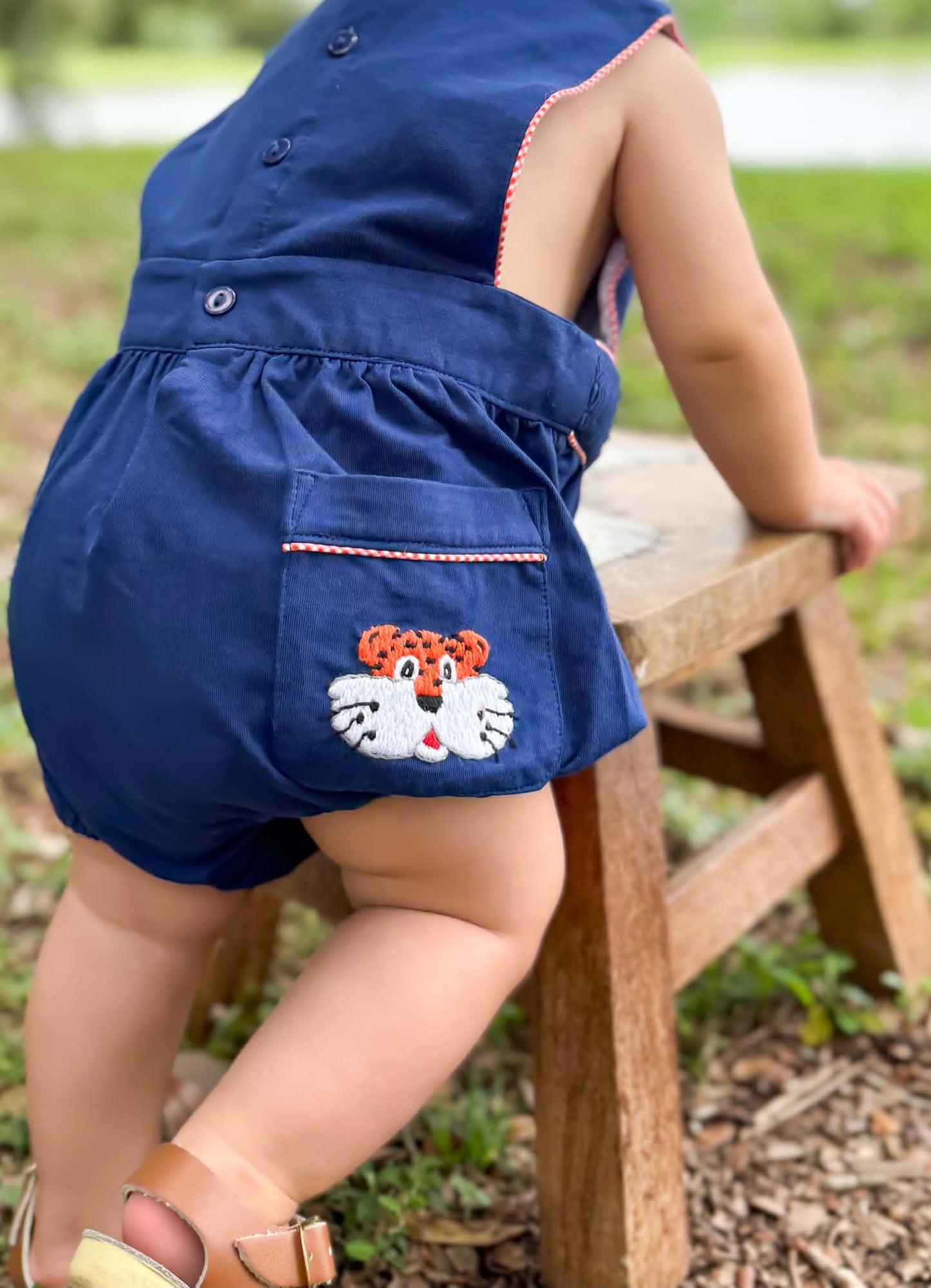 Boy’s Smocked Tiger Bubble