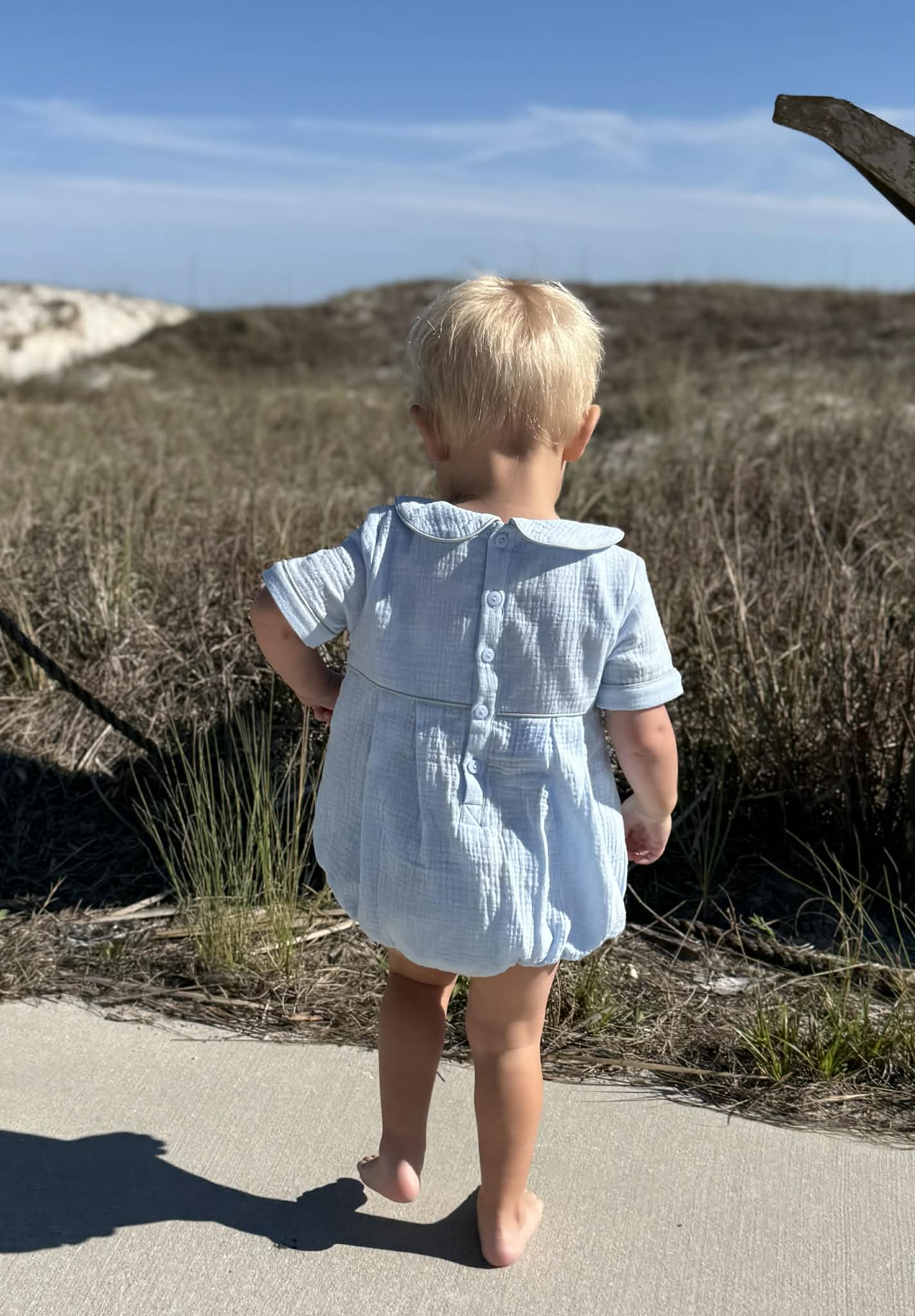 Boys Smocked Sail Boat Bubble