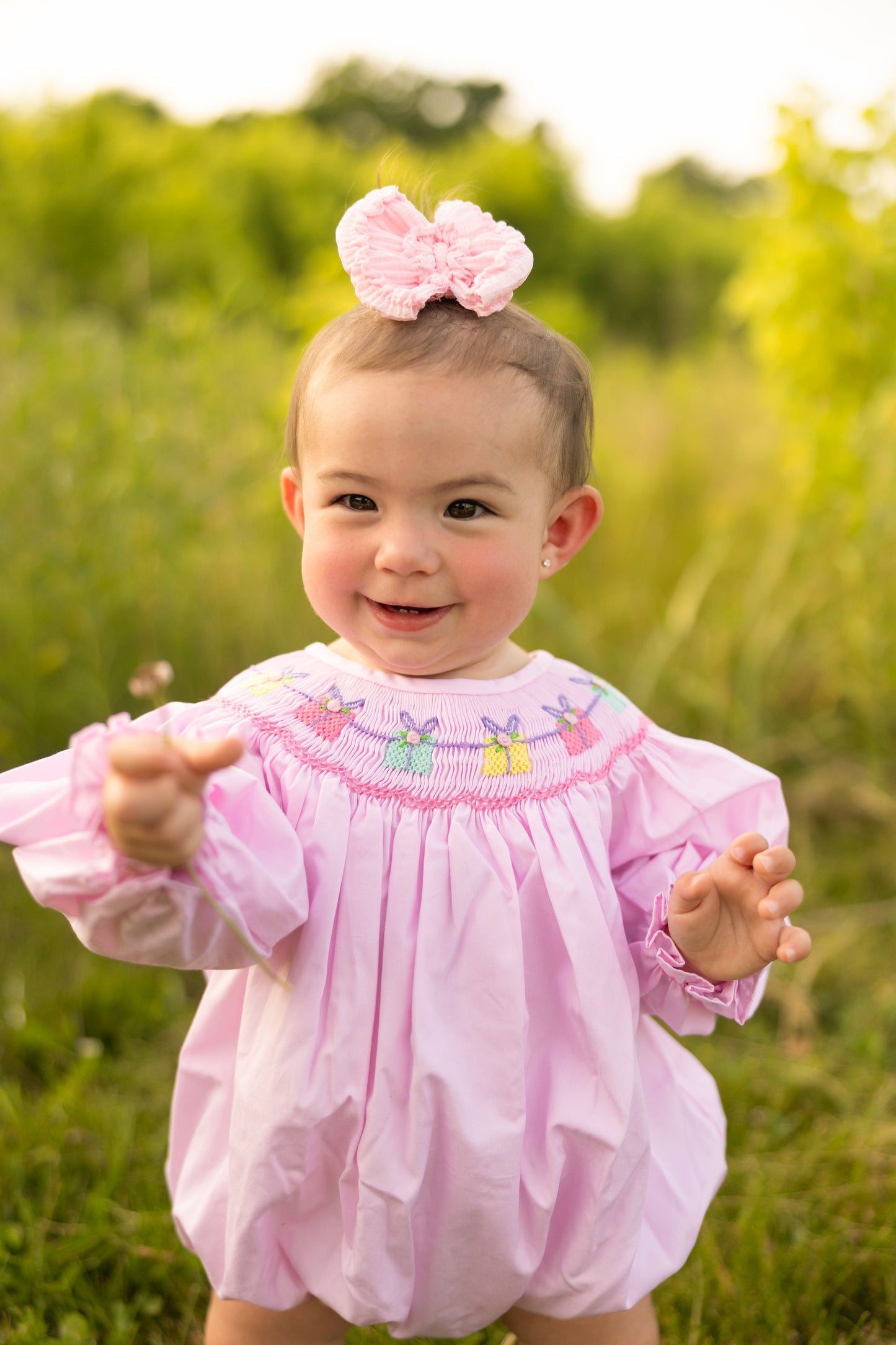 Pink Gifts Smocked Bubble